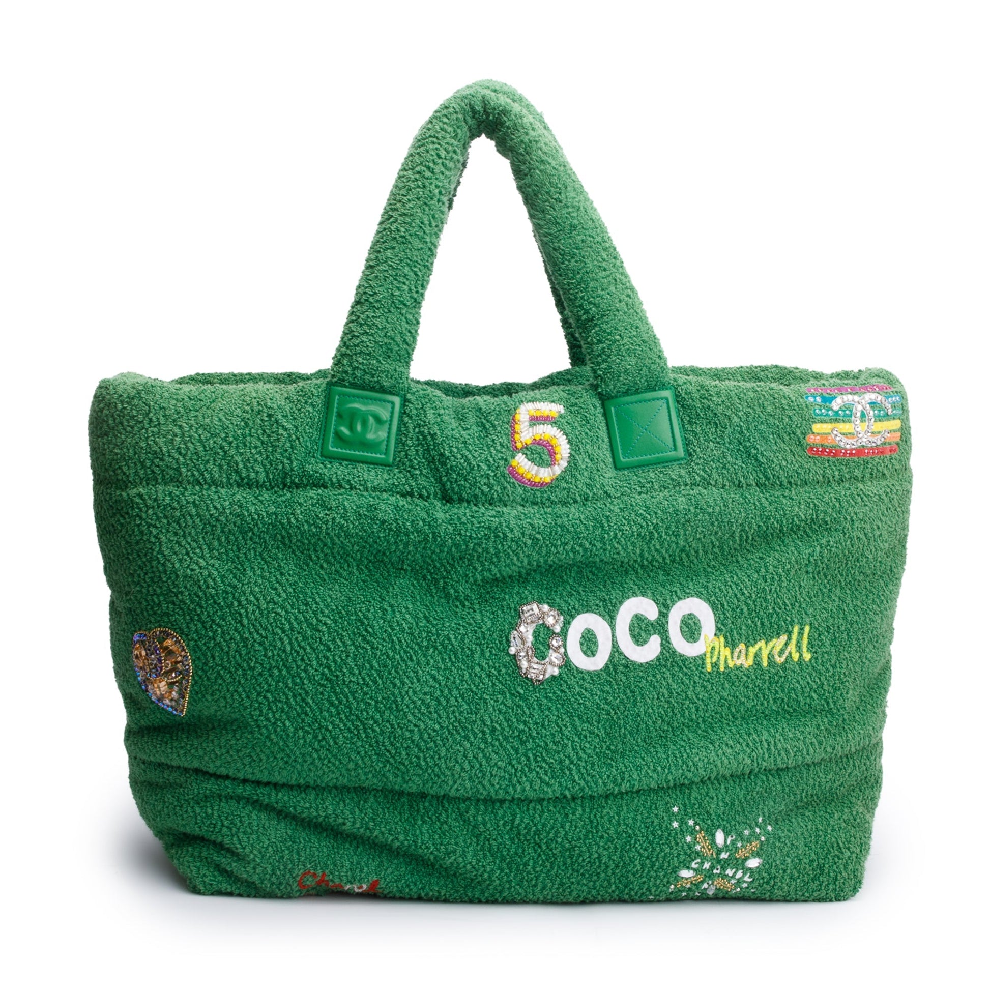 Chanel x Pharrell Williams Terry Cloth Green Travel Bag