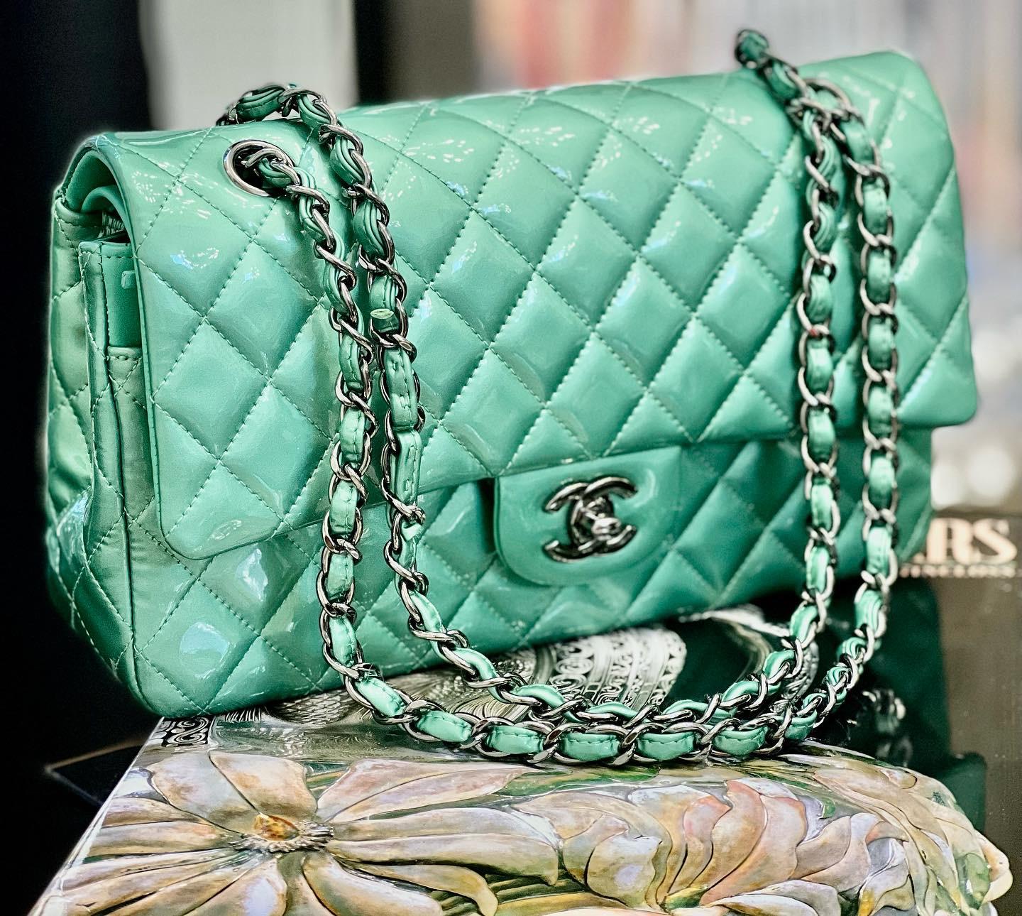 Chanel CLASSIC FLAP PATENT Leather Shoulder Bag
