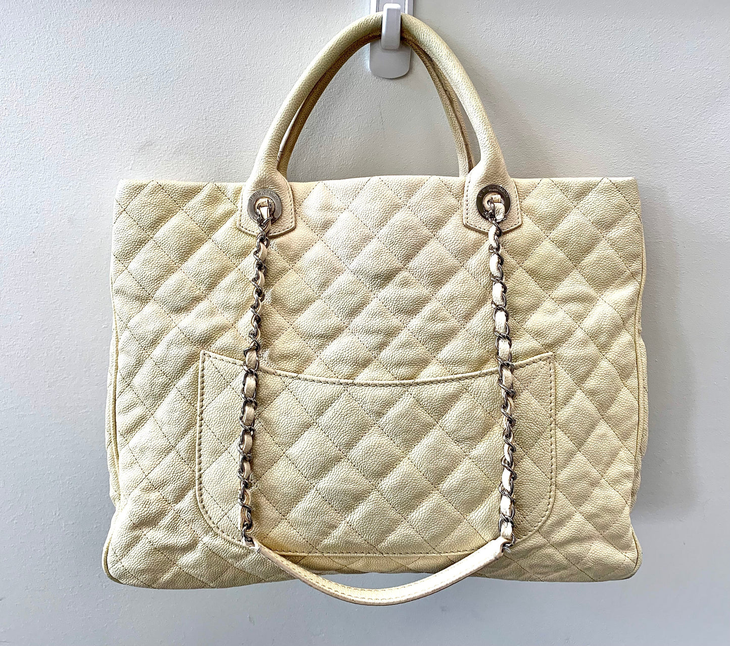 Chanel QUILTED CAVIAR SHOPPING Tote Bag