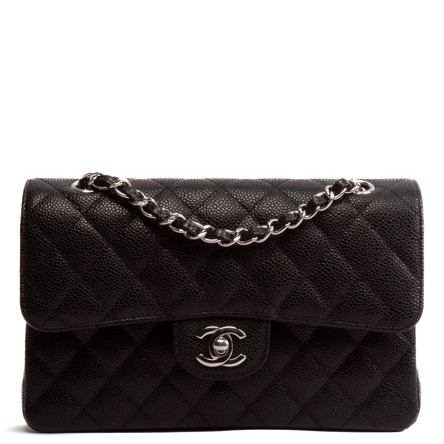 CHANEL Quilted Small Double Flap Bag - Black