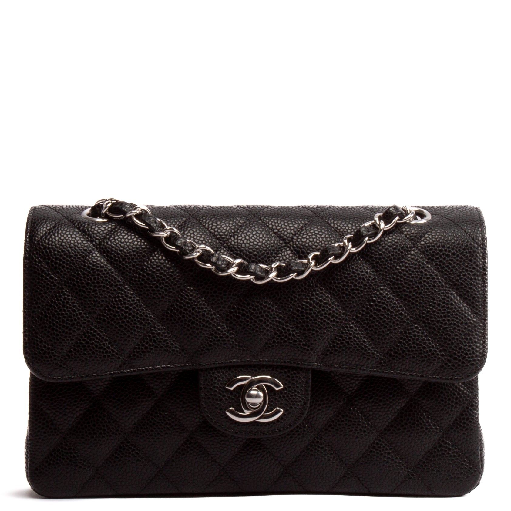 CHANEL Quilted Small Double Flap Bag - Black