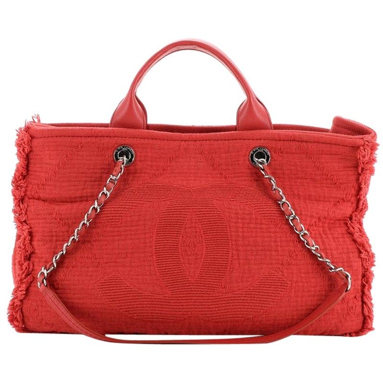 Chanel Double Face Deauville Fringe Quilted Canvas Jewelry