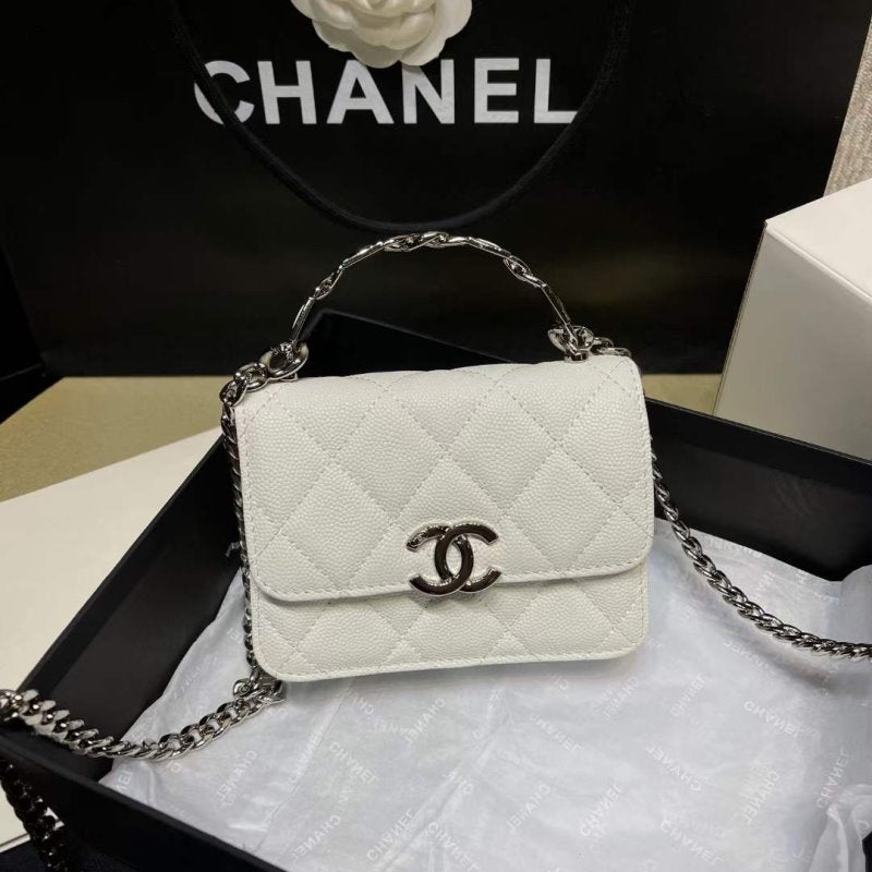 Chanel Enamel Handle Bag Handbag Bag Bg02146