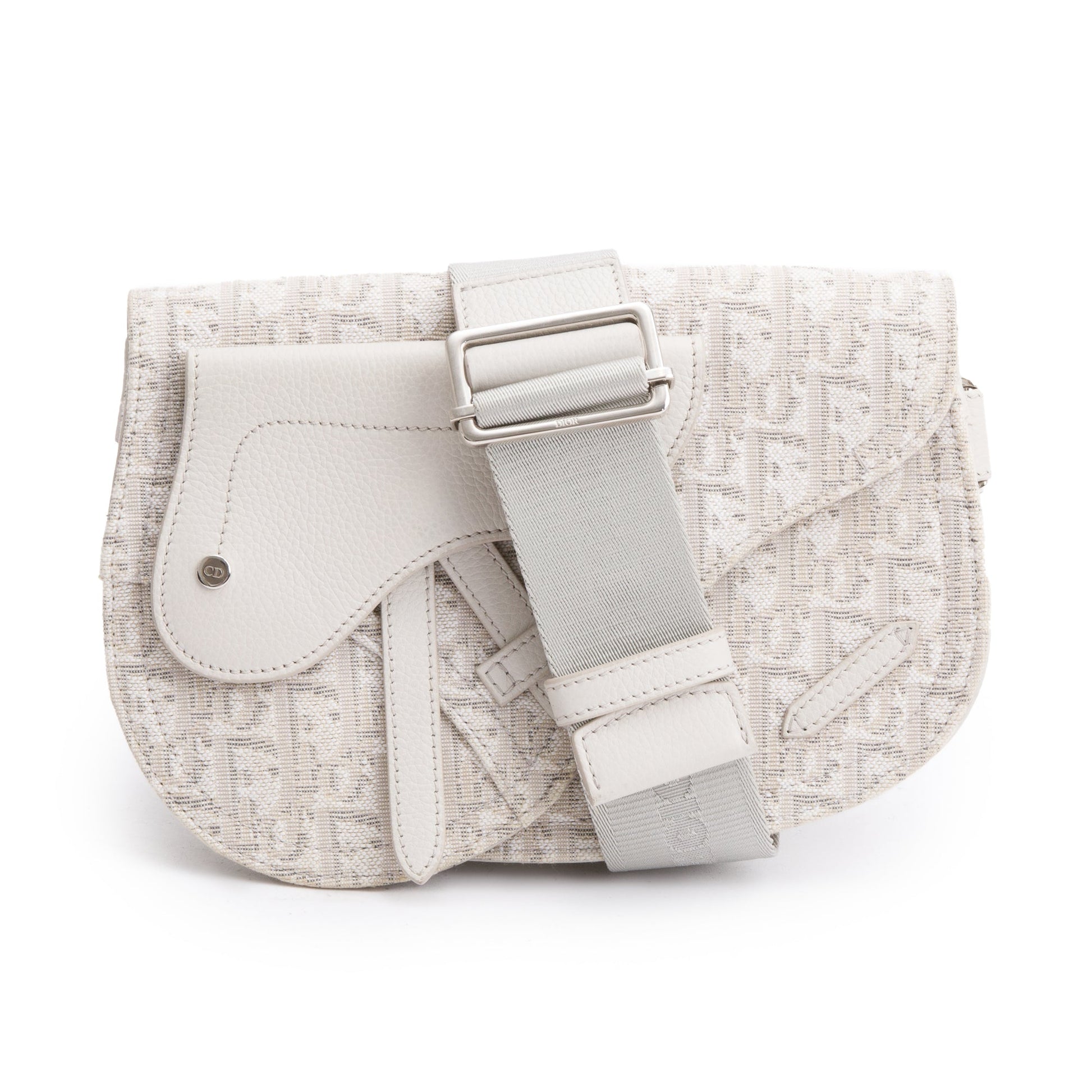 Dior Christian Oblique Saddle Messenger Pouch Handbag Canvas Travel Bag