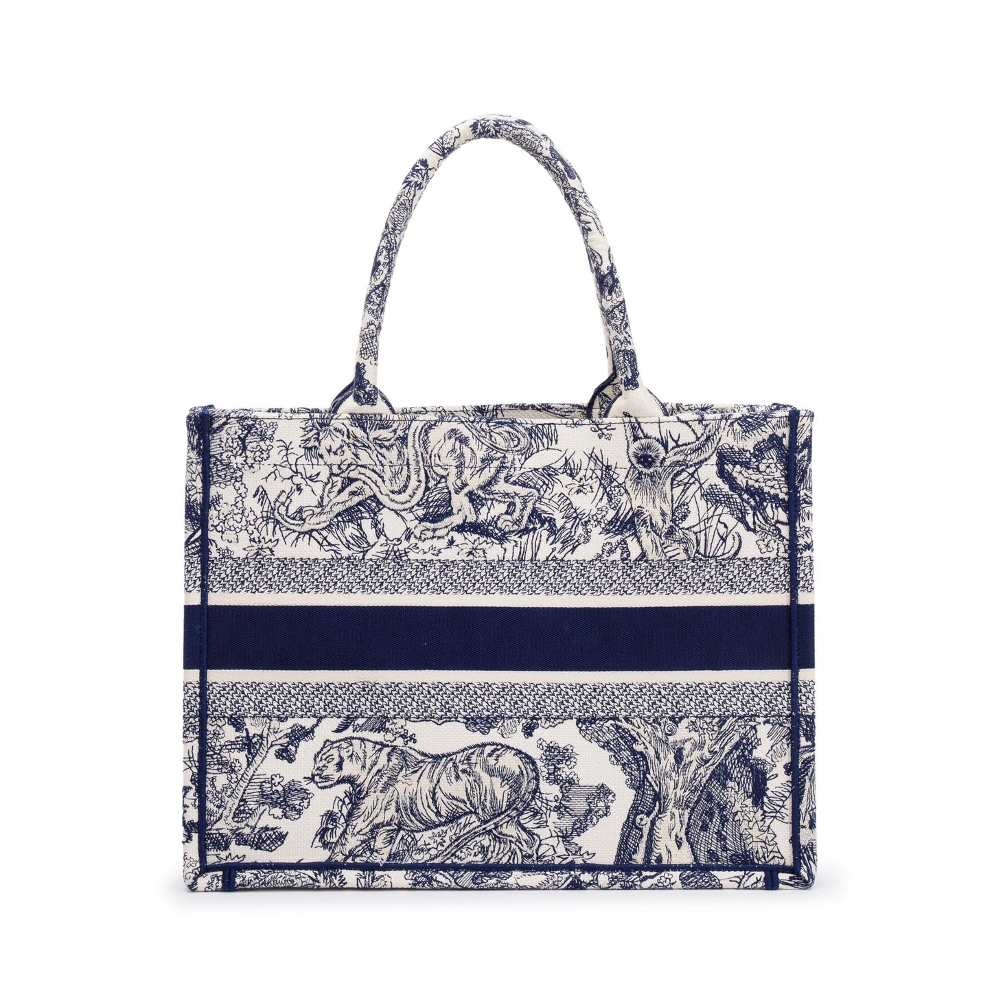 Dior Christian Toile De Jouy Reverse Book Tote Medium Tote Bag