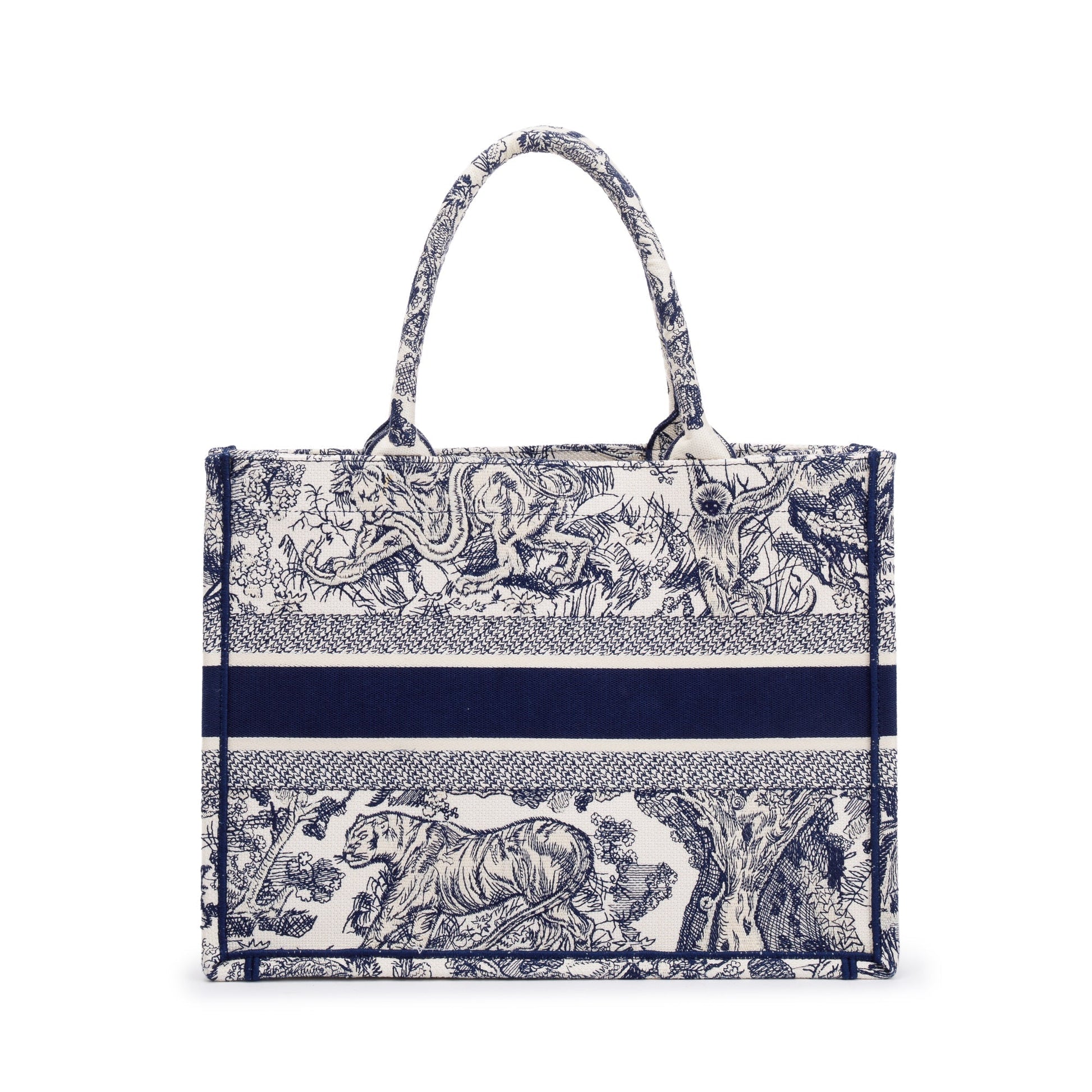 Dior Christian Toile De Jouy Reverse Book Tote Medium Tote Bag