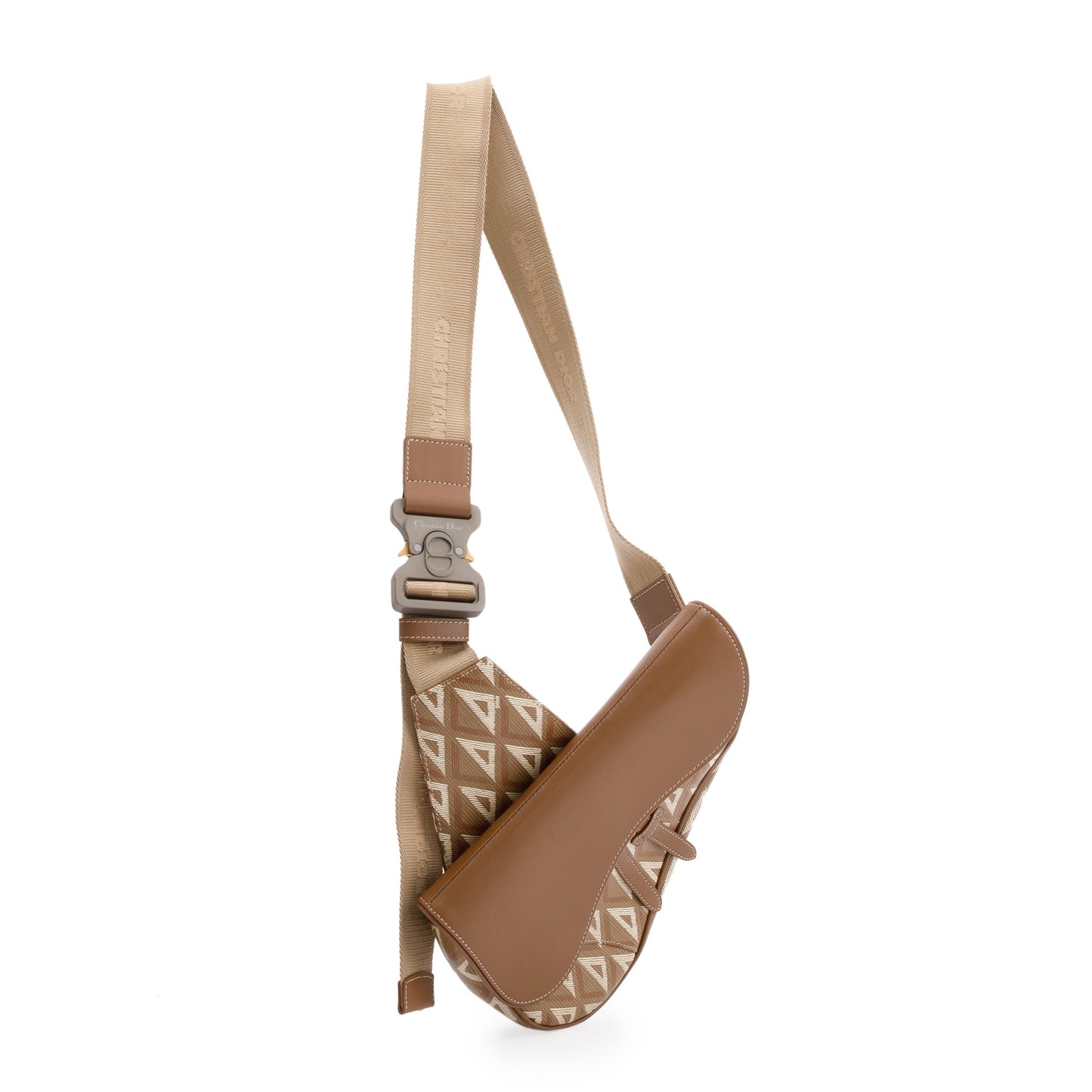 Dior Christian Cd Diamond Coated Saddle Bag Canvas Travel Bag