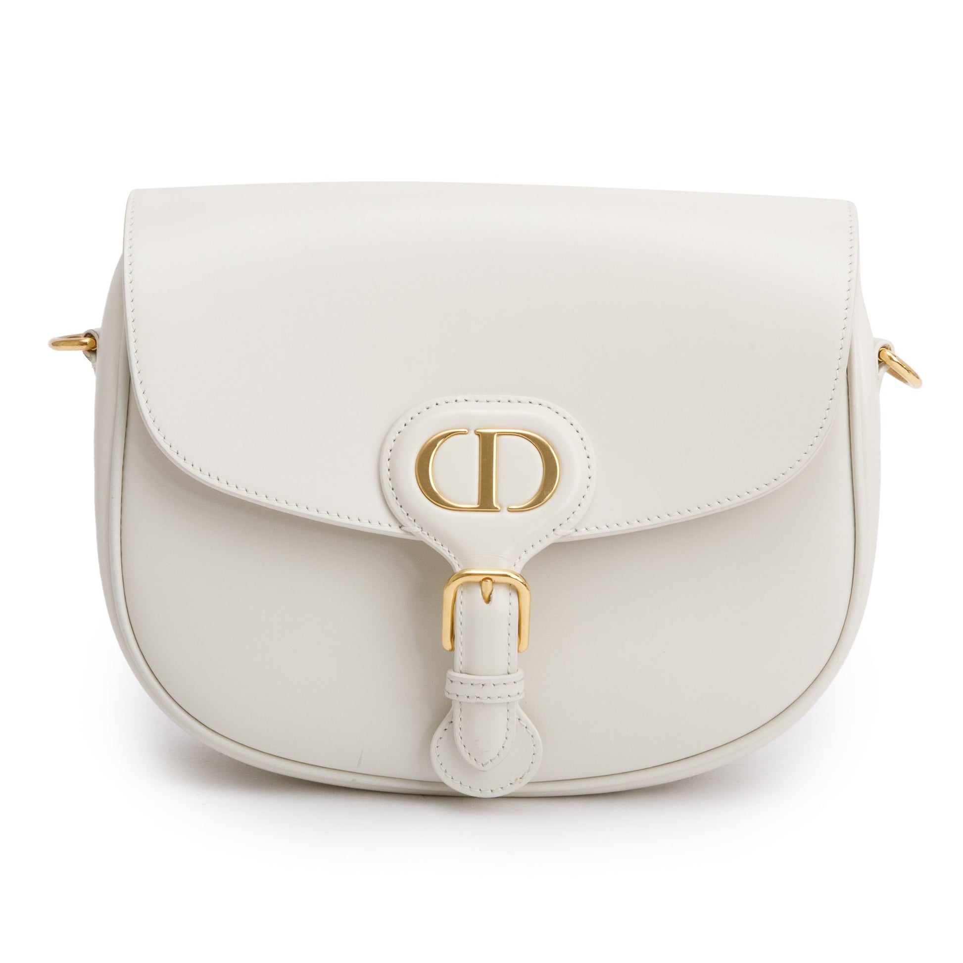 Dior Christian Latte Box Bobby Bag Leather Medium Travel Bag