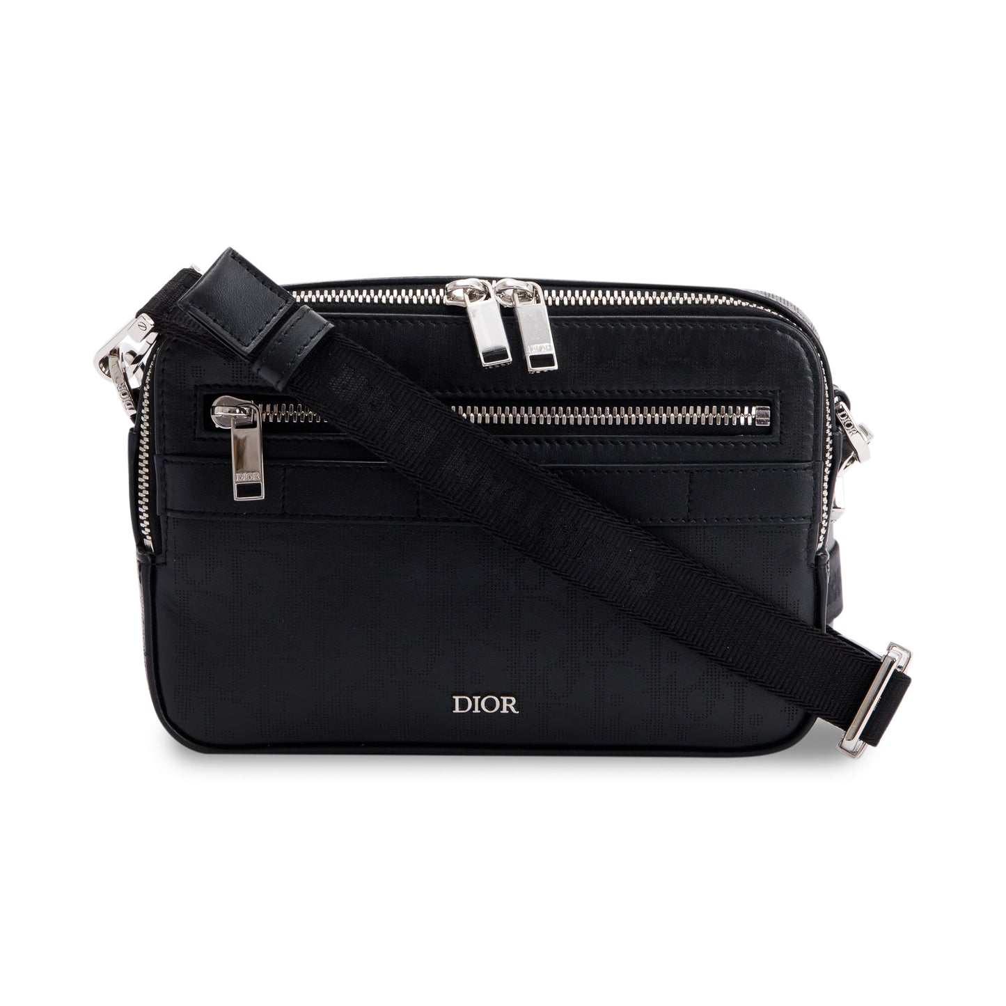 Dior Christian Safari Messenger Bag Leather Travel Bag