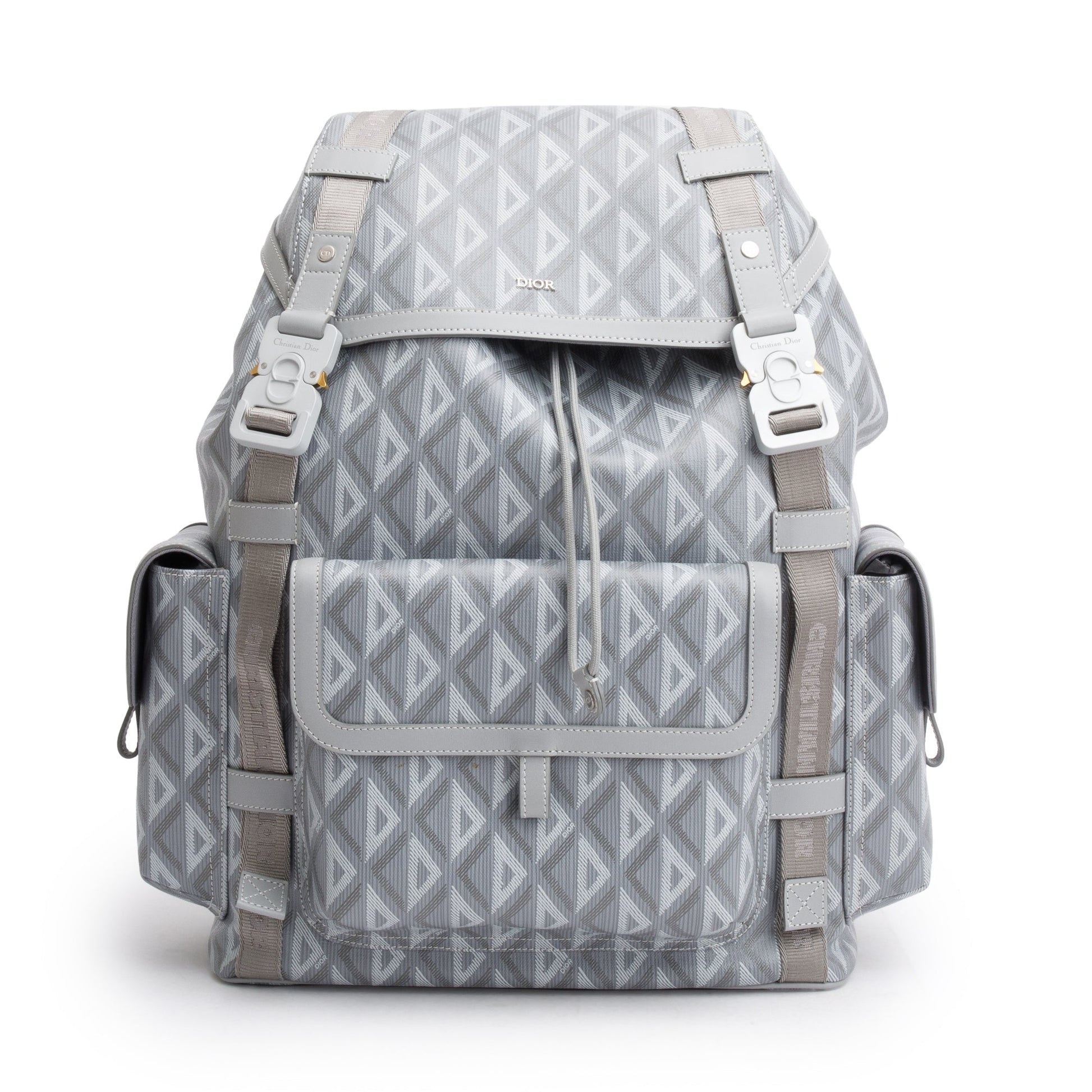 Dior Christian Grey Diamond Hit The Road Backpack Canvas
