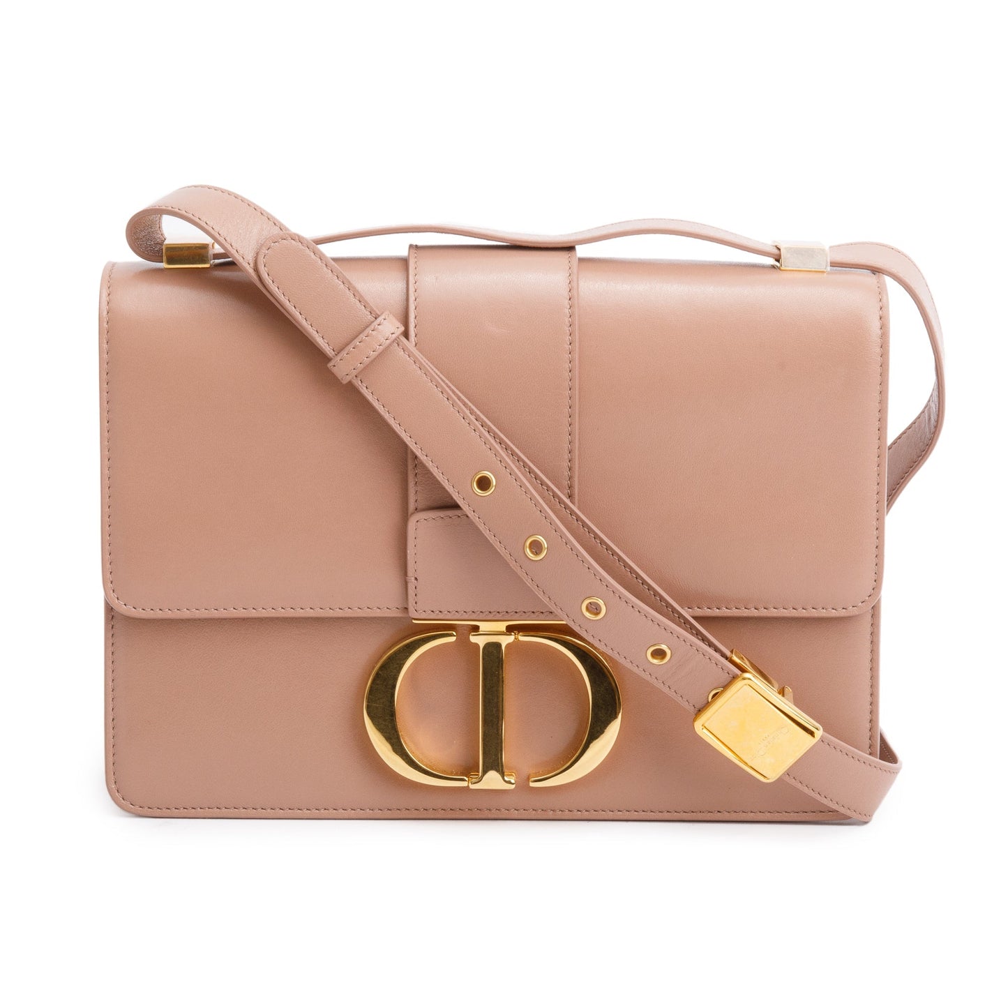 Dior Christian Box Montaigne Bag Leather Beige Travel Bag