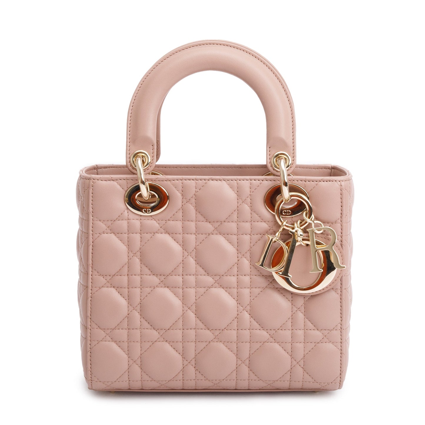 Dior Christian Cannage Lambskin Lady My Abc Bag Leather Beige Travel Bag