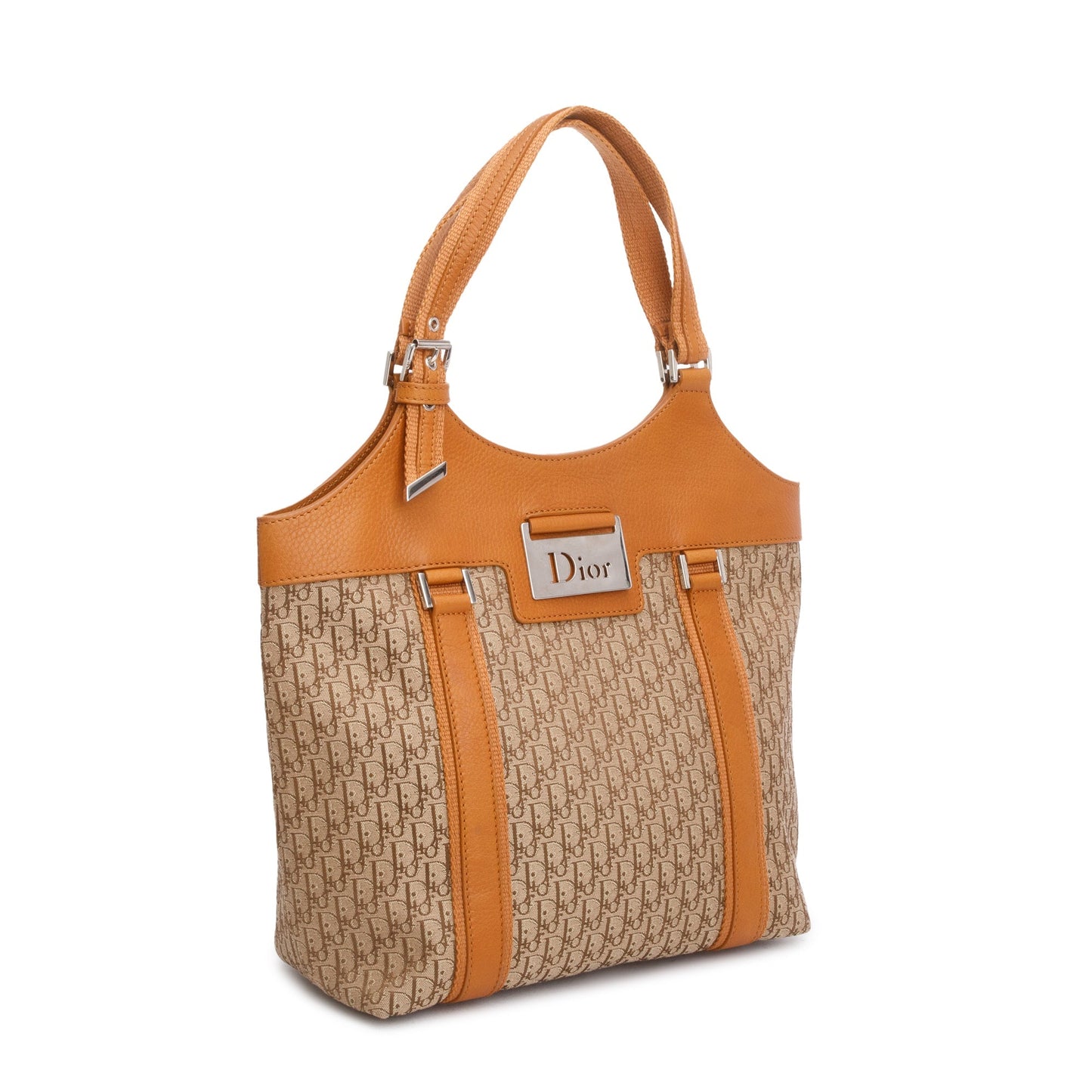 Dior Christian issimo Tan Trim Street Chic Bag Leather Canvas Travel Bag