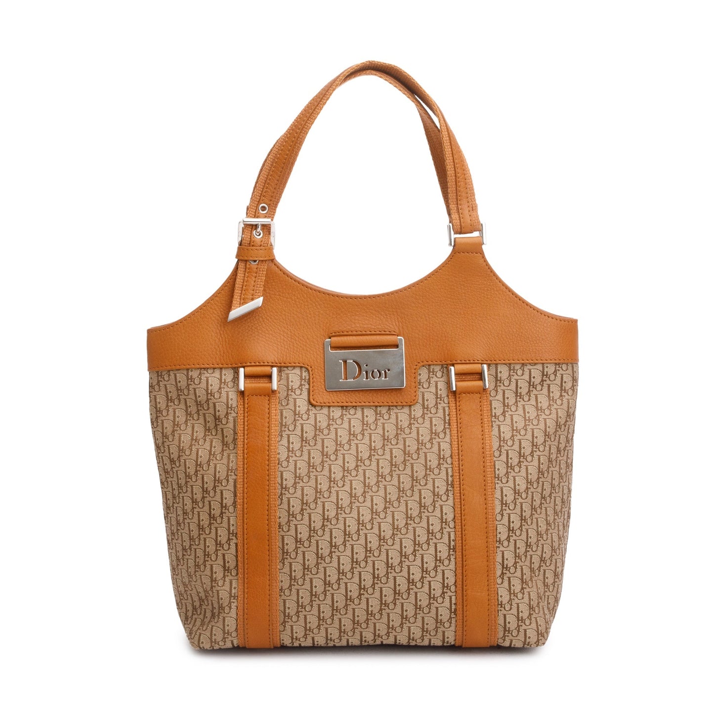 Dior Christian issimo Tan Trim Street Chic Bag Leather Canvas Travel Bag