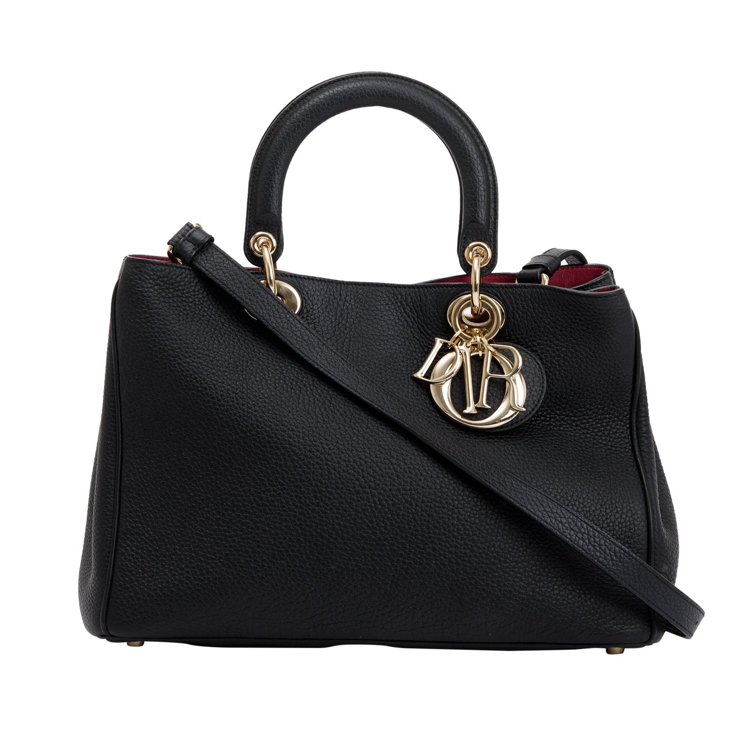 Dior Christian Calfskin issimo Tote Handbag Leather Black Tote Bag