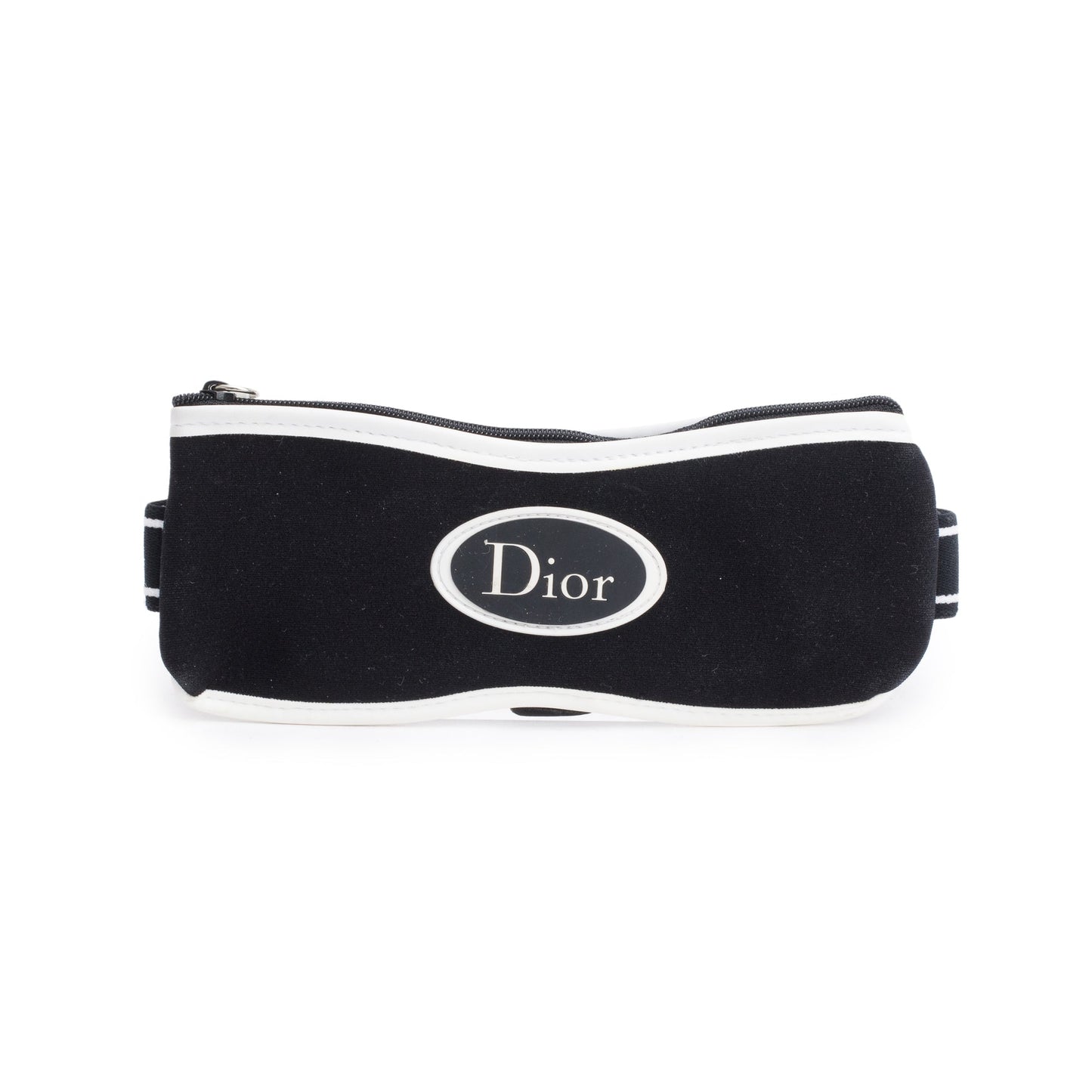 Dior Christian Neoprene Travel Sleep Mask Handbag Black Logo Travel Bag
