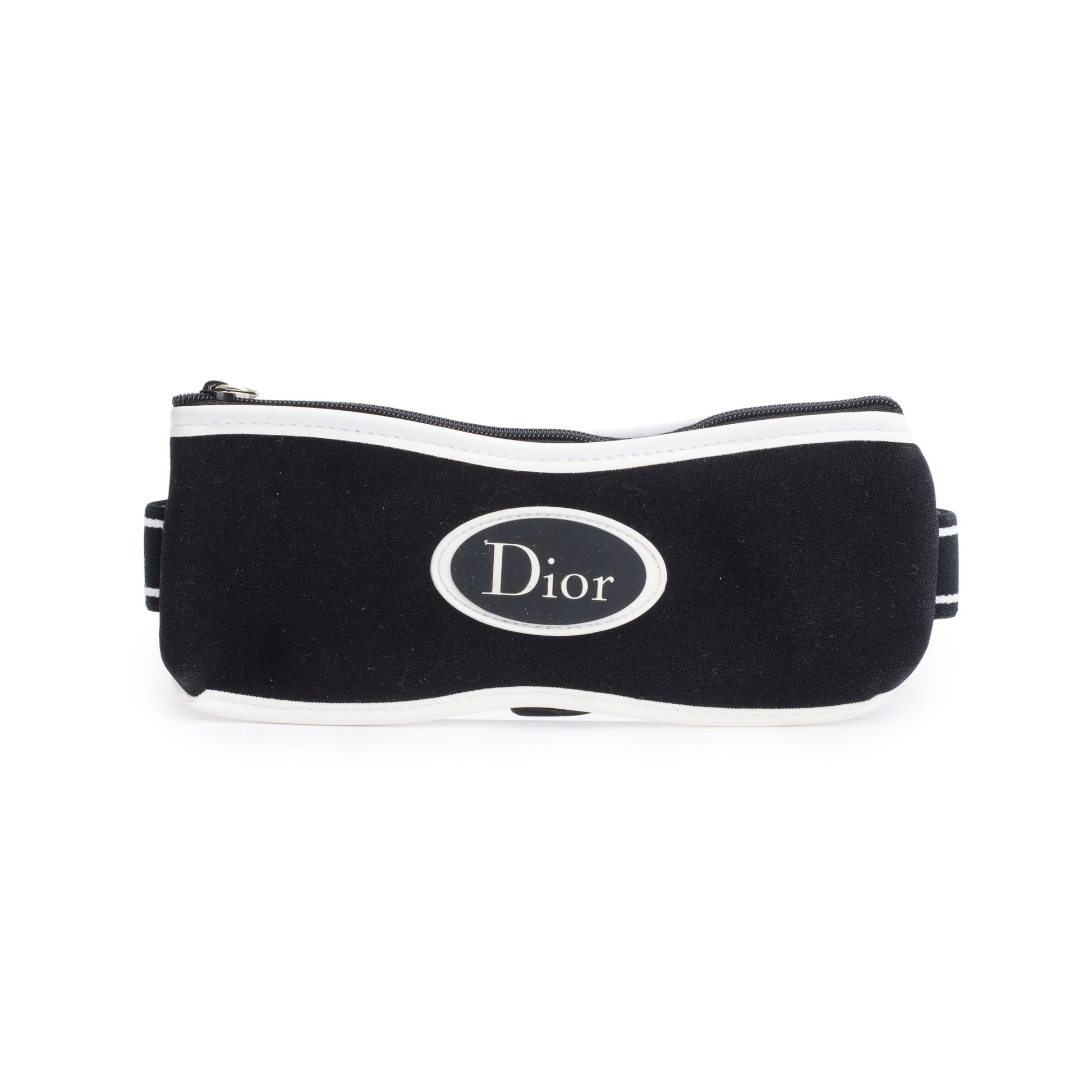 Dior Christian Neoprene Travel Sleep Mask Handbag Black Logo Travel Bag