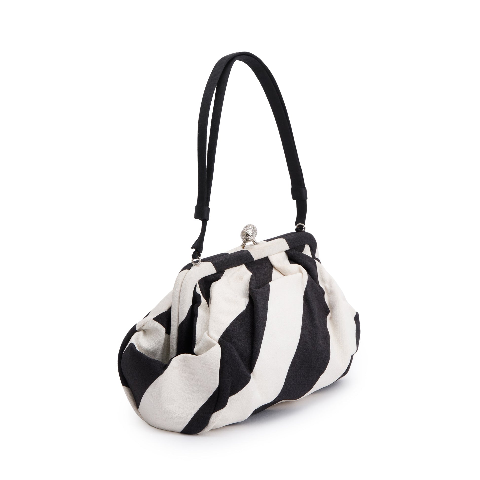 Dior Christian & Frame Clutch Bag Canvas Black