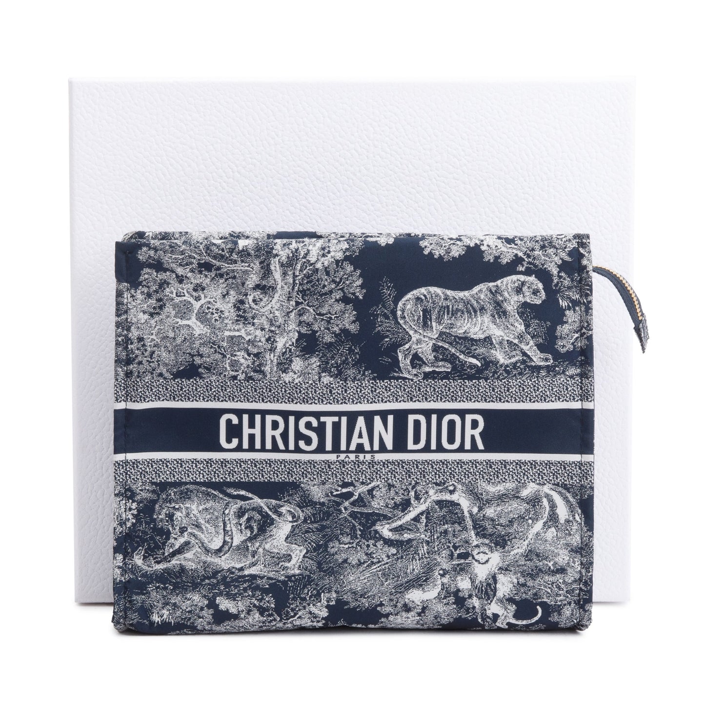Dior Christian Toile De Jouy Reverse Technical Fabric Blue Travel Bag
