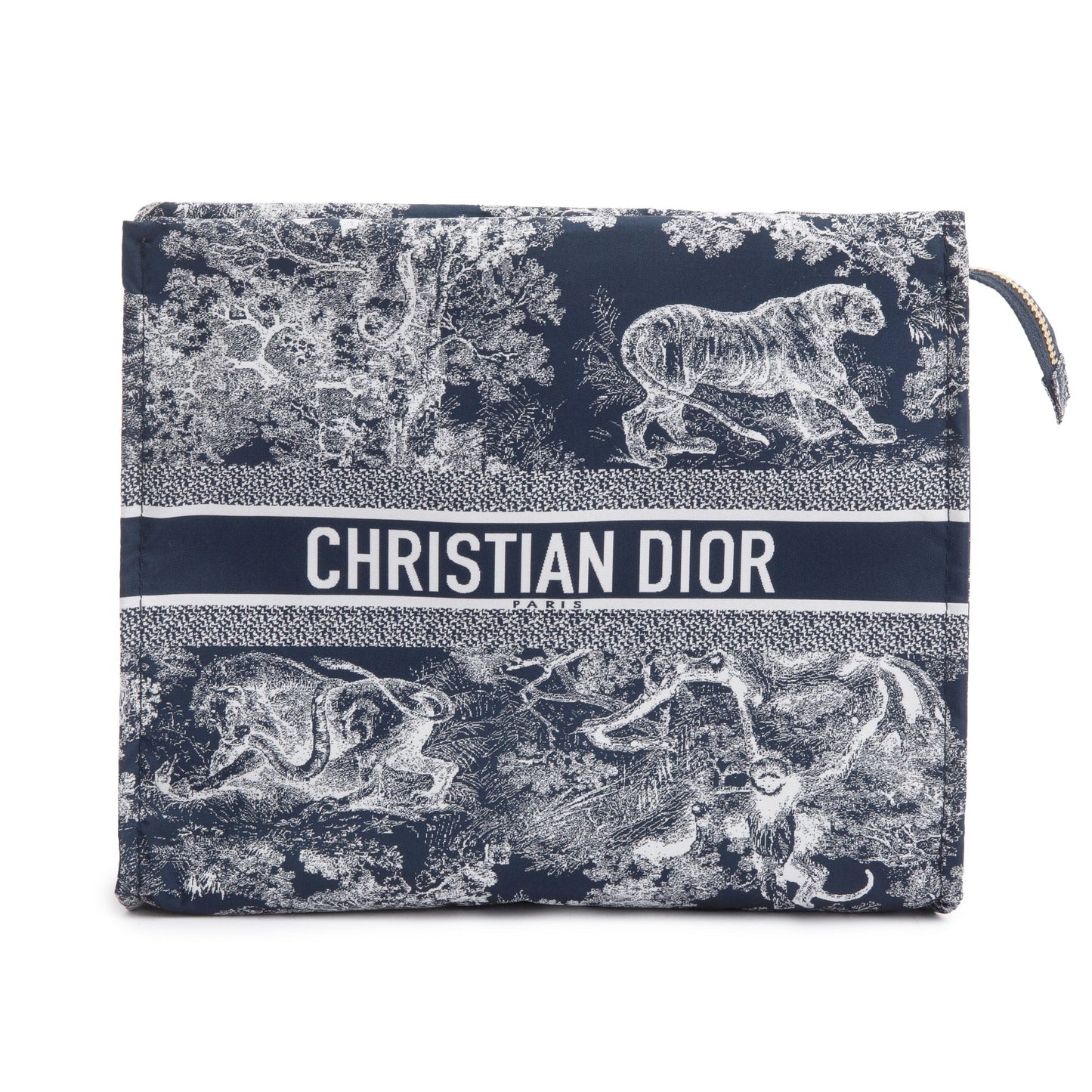 Dior Christian Toile De Jouy Reverse Technical Fabric Blue Travel Bag
