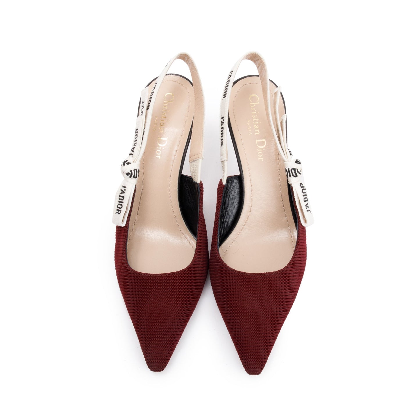 Dior Christian Burgundy Technical Fabric J' Slingback Pump, Shoes