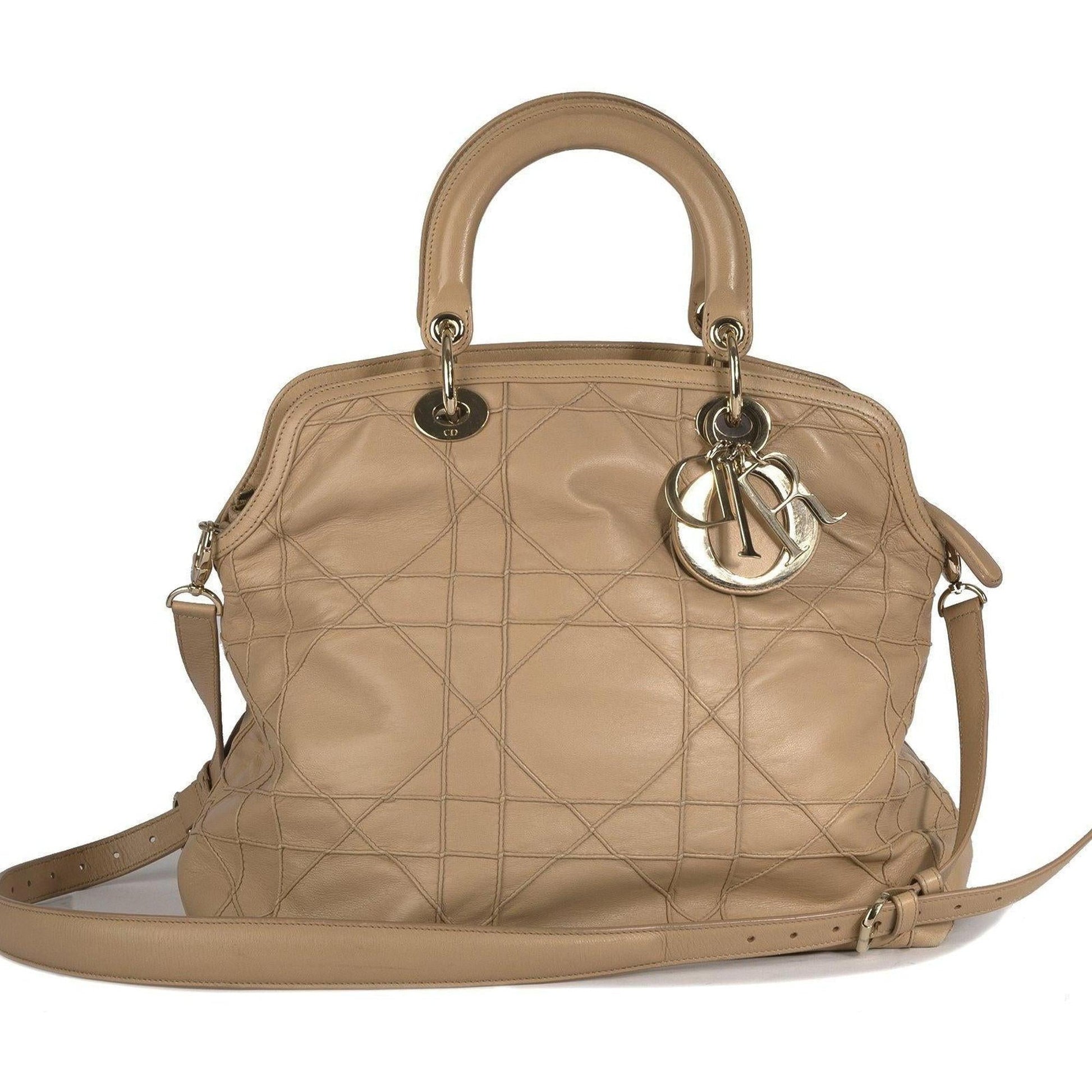 Dior Christian Cannage Granville Tote Handbag Tote Bag