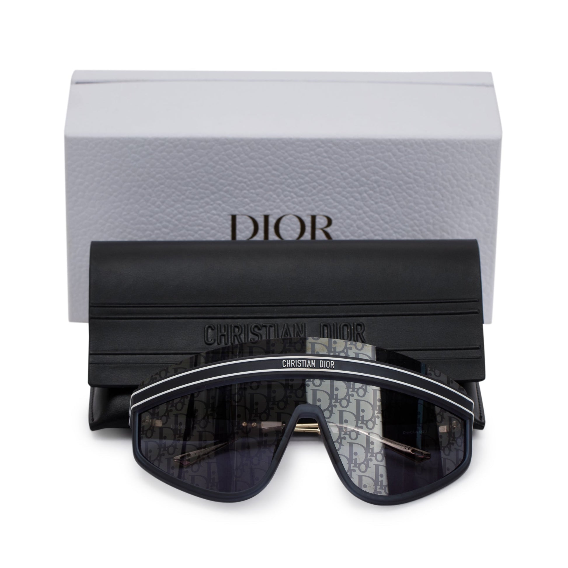 Dior Christian club M U Oblique Mask Snglasses Travel Bag