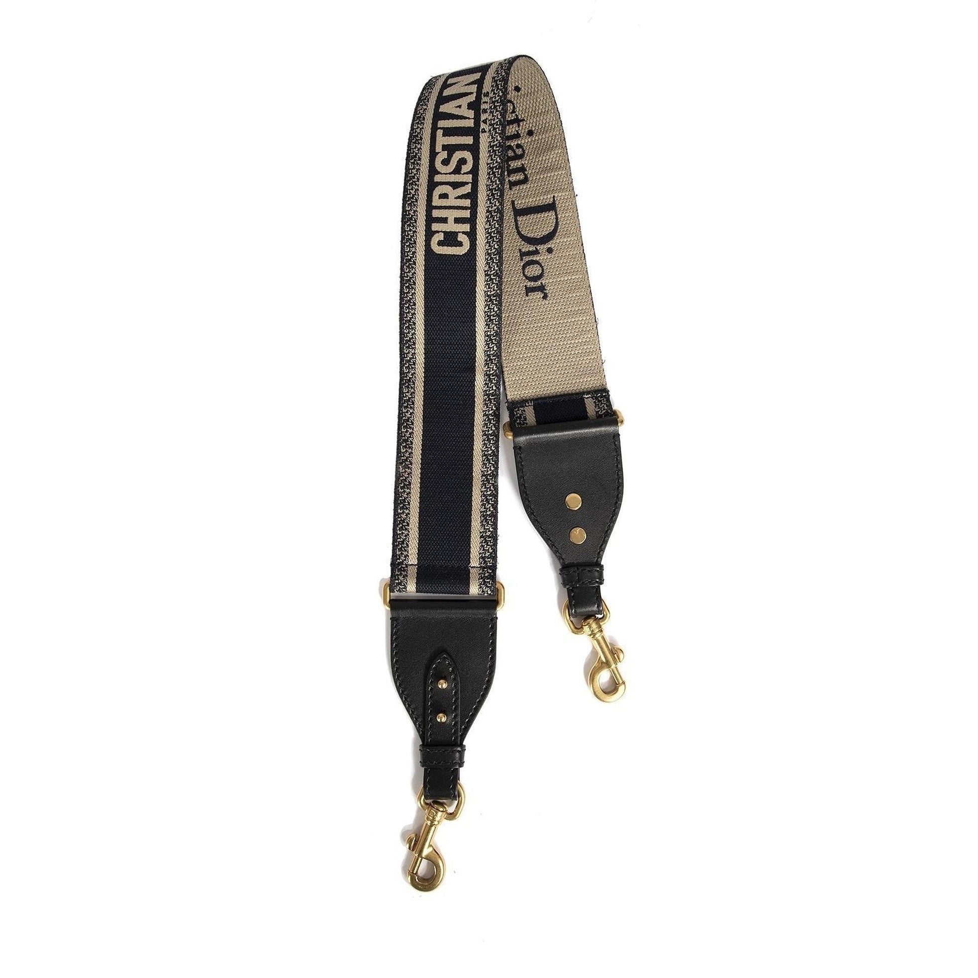 Dior Christian Embroidered Bag Strap Logo Travel Bag