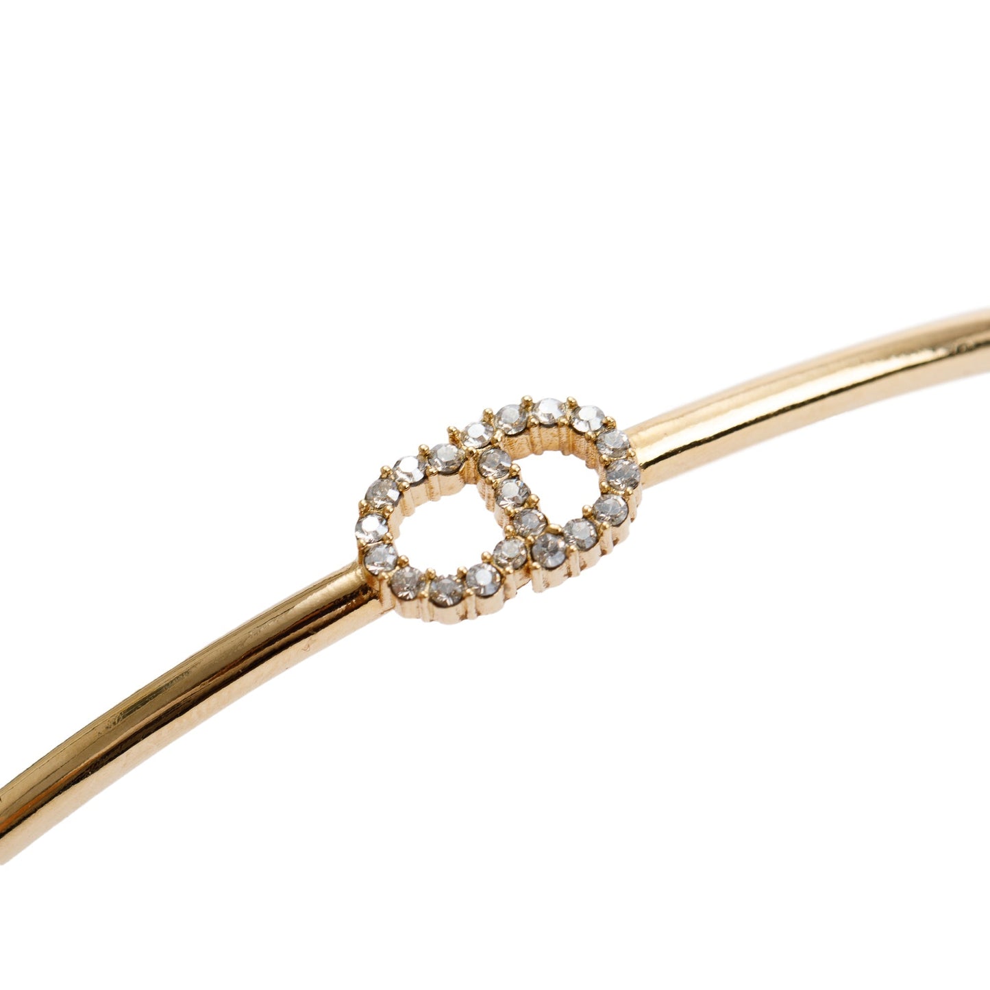 Dior Christian Plated Crystal Tiara Headband Handbag Gold Travel Bag