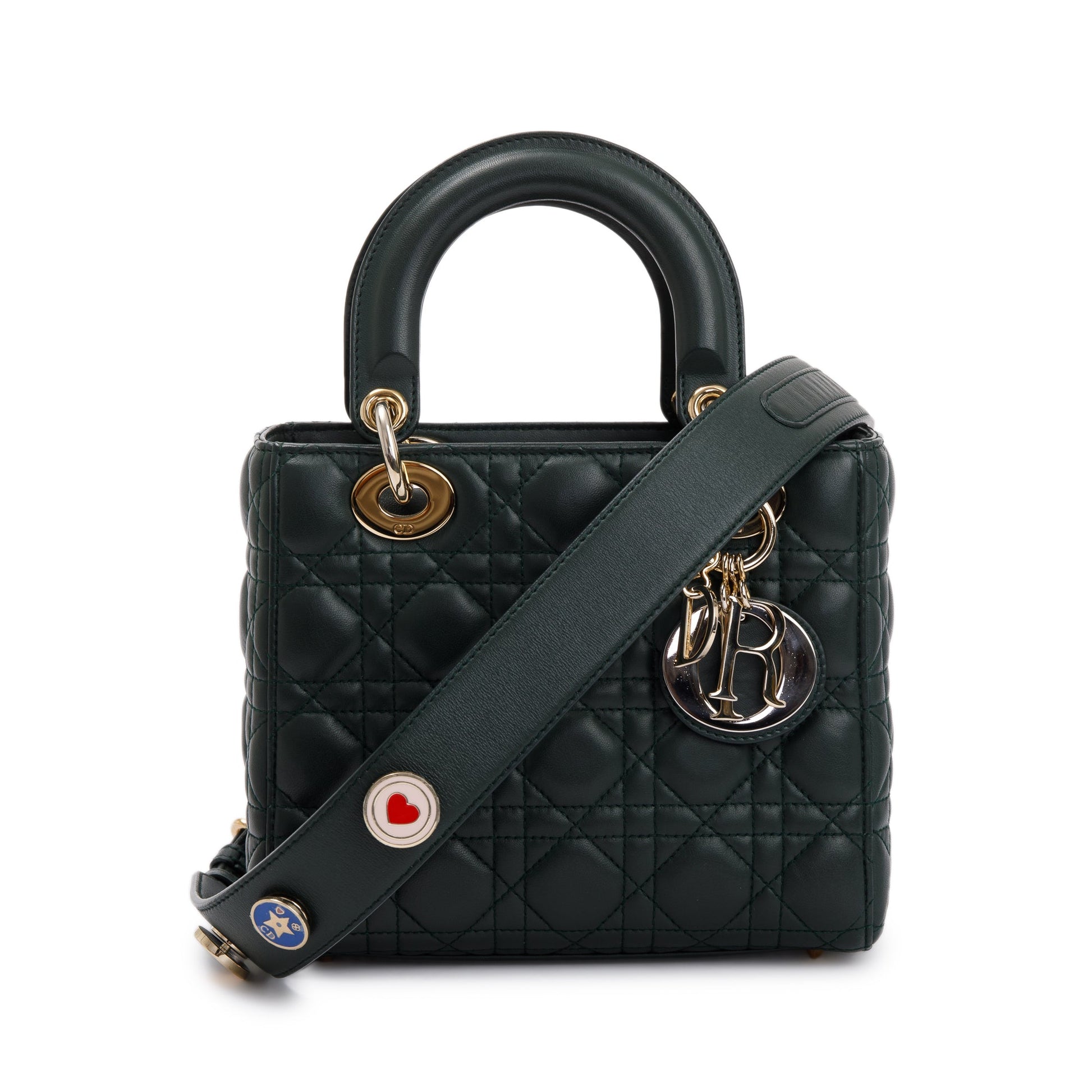 Dior Christian Cannage Lambskin Lady My Abc Bag Leather Green Travel Bag