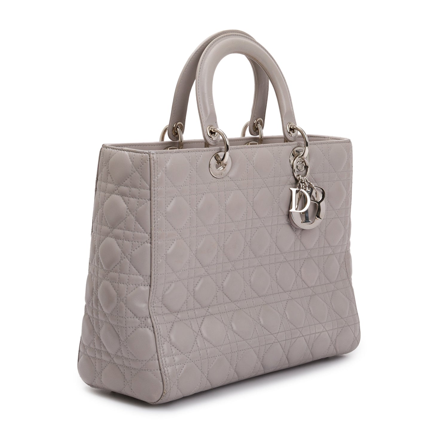 Dior Christian Grey Cannage Lambskin Lady Bag Leather Large Travel Bag