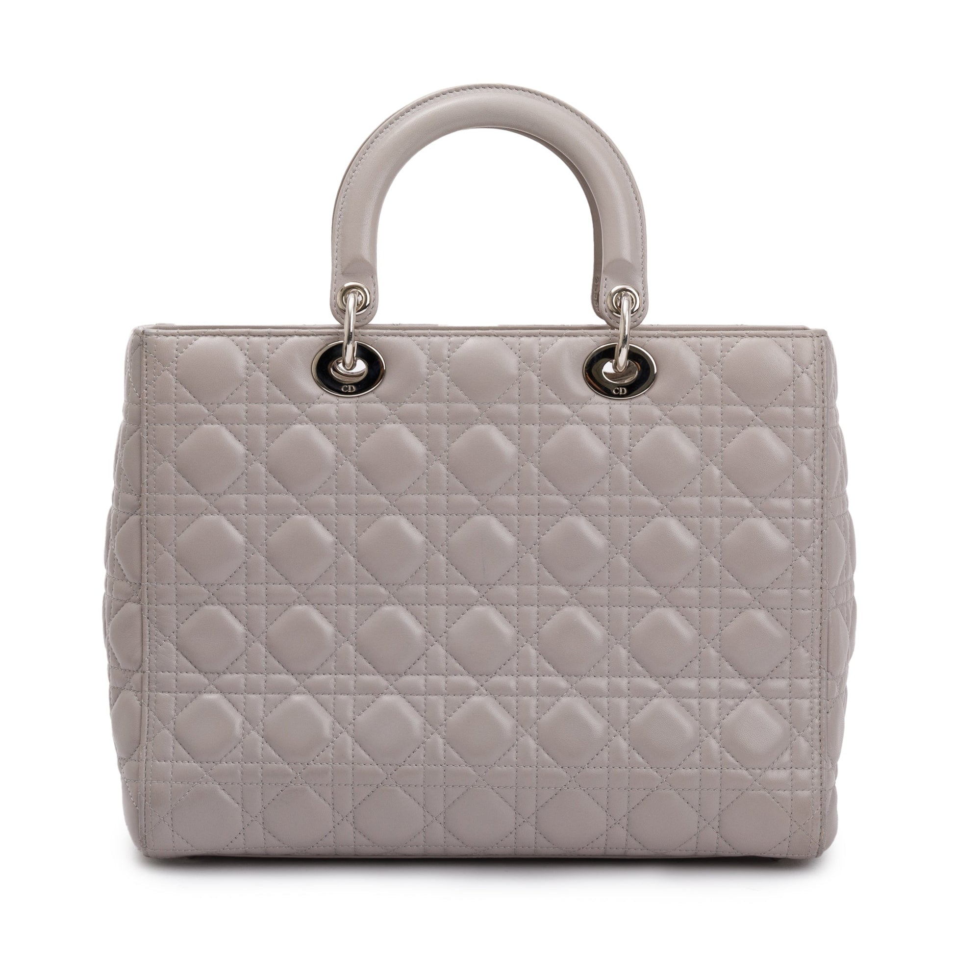 Dior Christian Grey Cannage Lambskin Lady Bag Leather Large Travel Bag