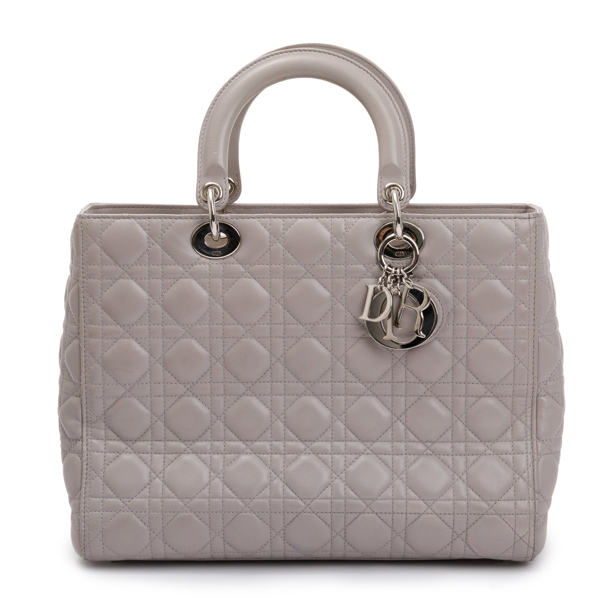 Dior Christian Grey Cannage Lambskin Lady Bag Leather Large Travel Bag
