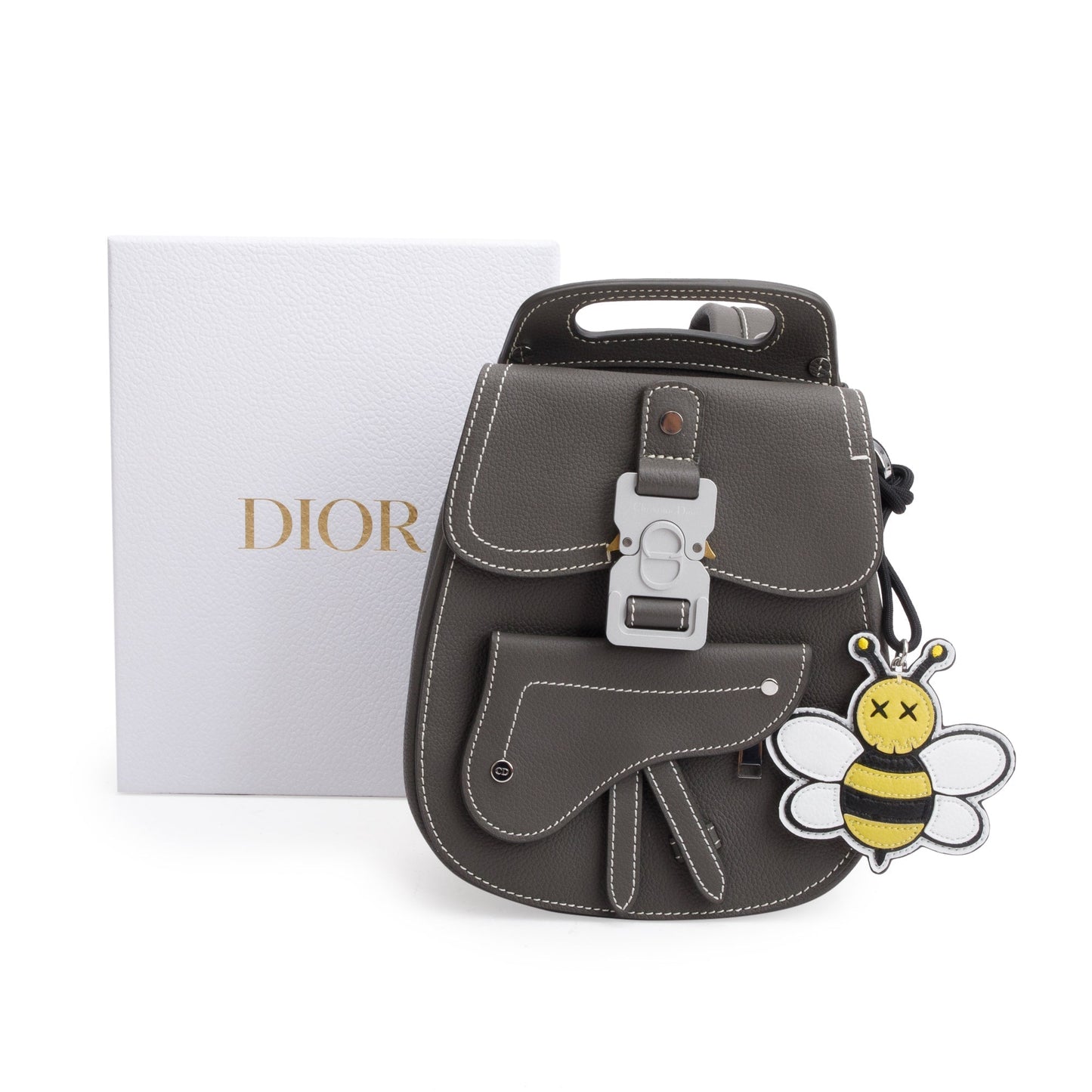 Dior Christian Grey Gallop Backpack Handbag Leather Mini
