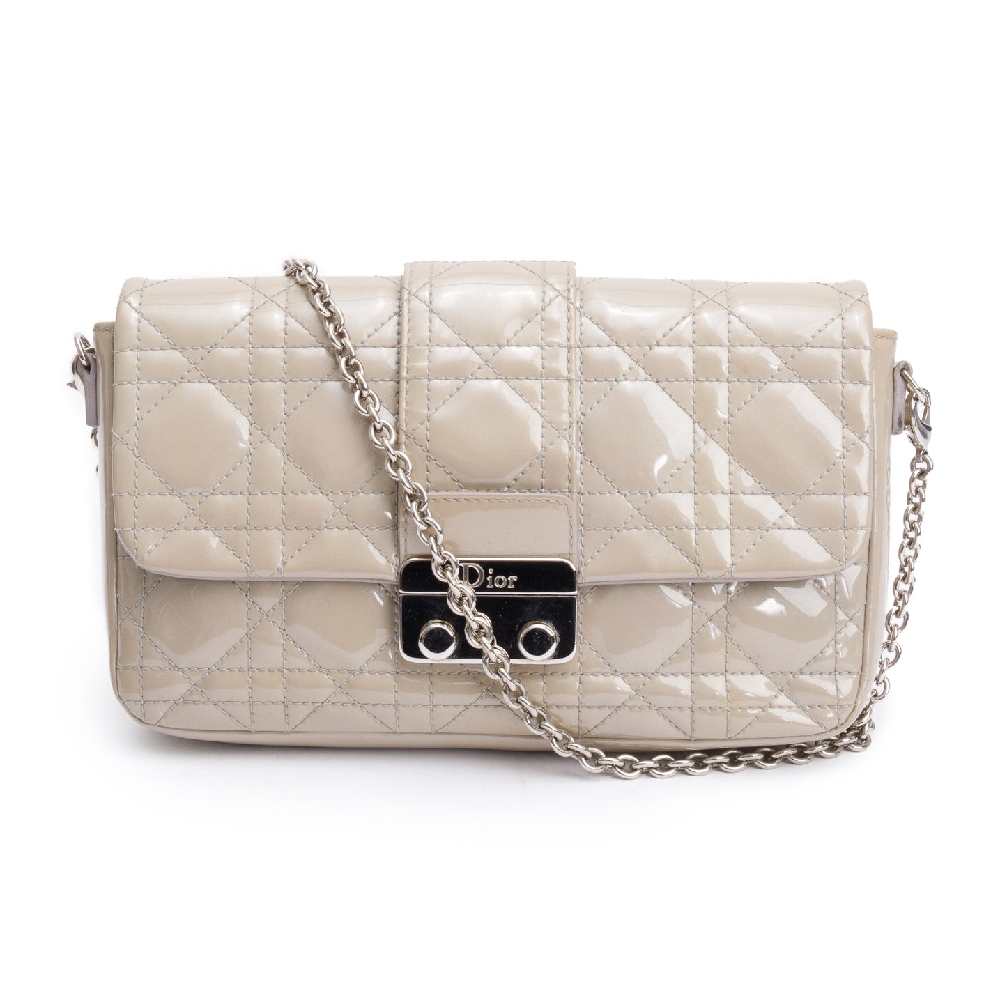 Dior Christian Grey Patent Cannage Miss Promenade Pouch Travel Bag