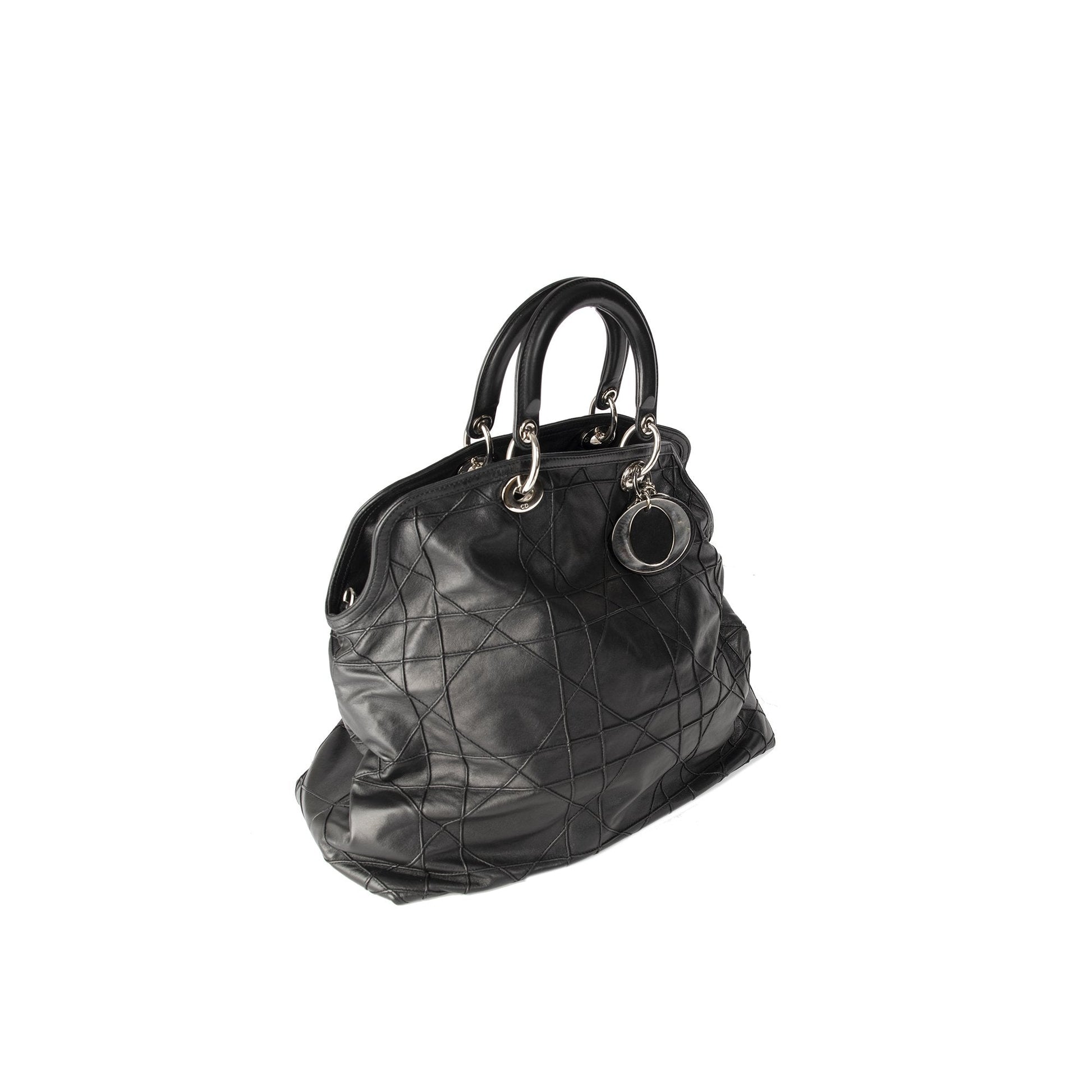 Dior Christian Cannage Granville Tote Handbag Large Tote Bag