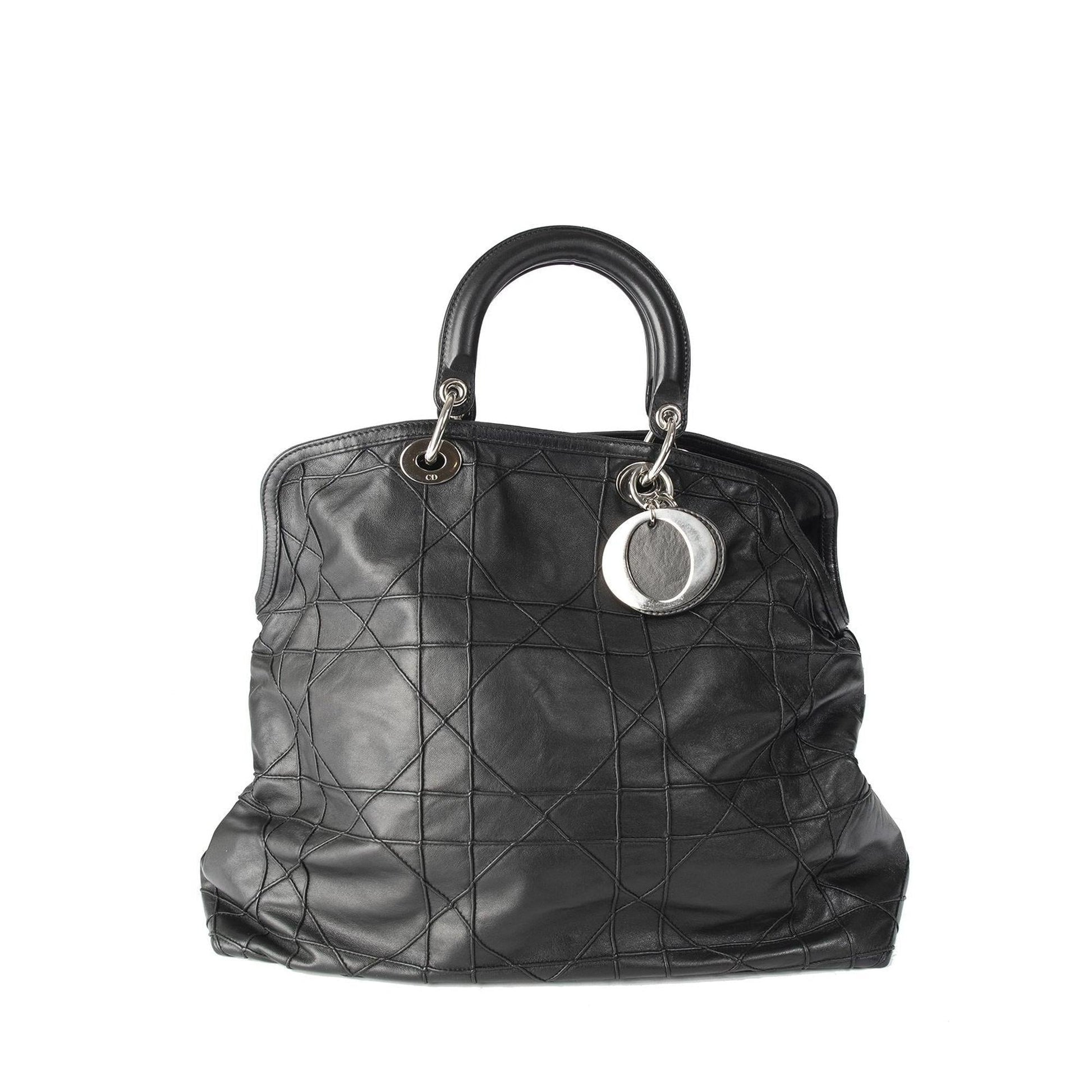 Dior Christian Cannage Granville Tote Handbag Large Tote Bag