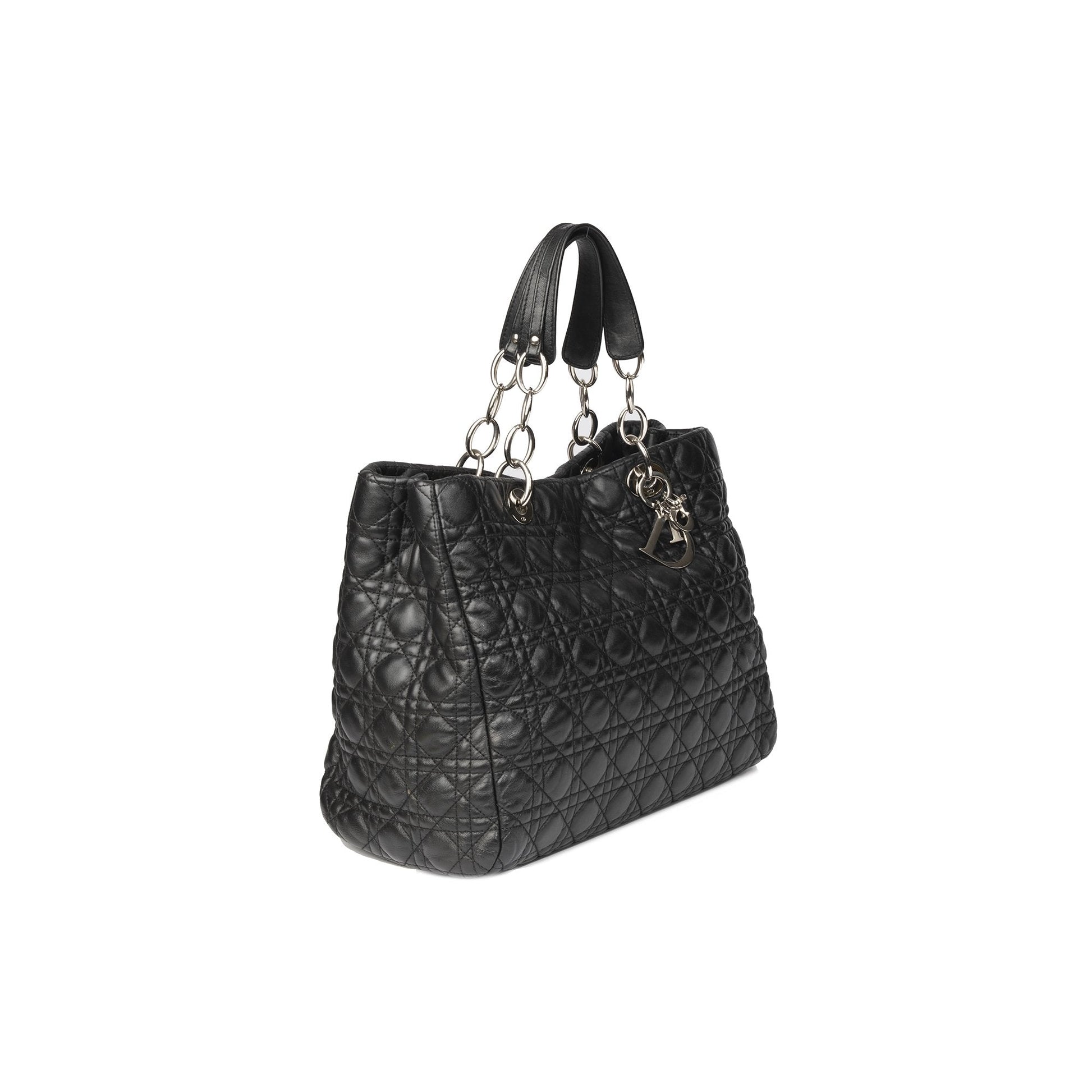 Dior Christian Soft Cannage Shopping Tote Handbag Large Tote Bag