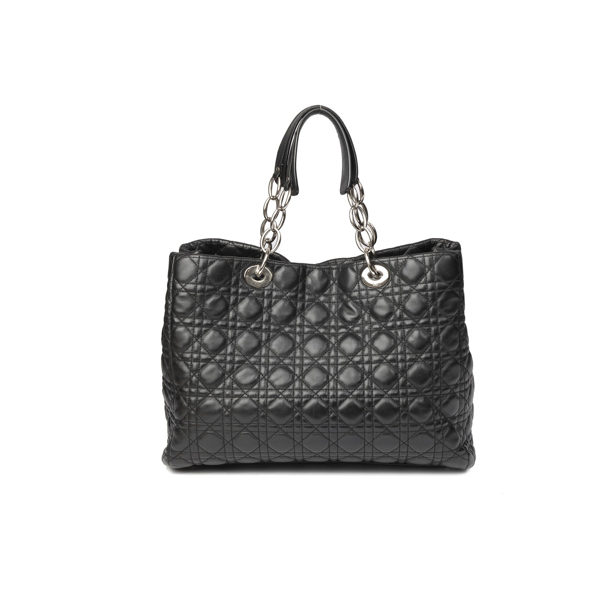 Dior Christian Soft Cannage Shopping Tote Handbag Large Tote Bag