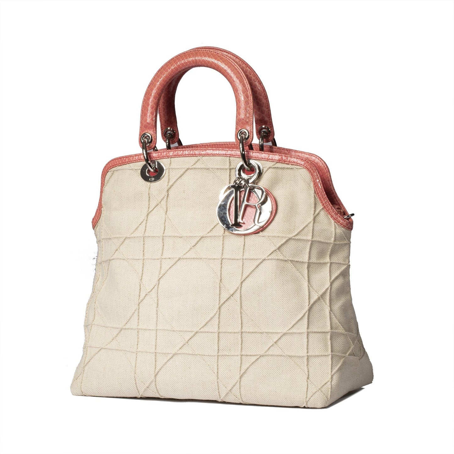 Dior Christian Limited Edition And Python Granville Bag Canvas Travel Bag