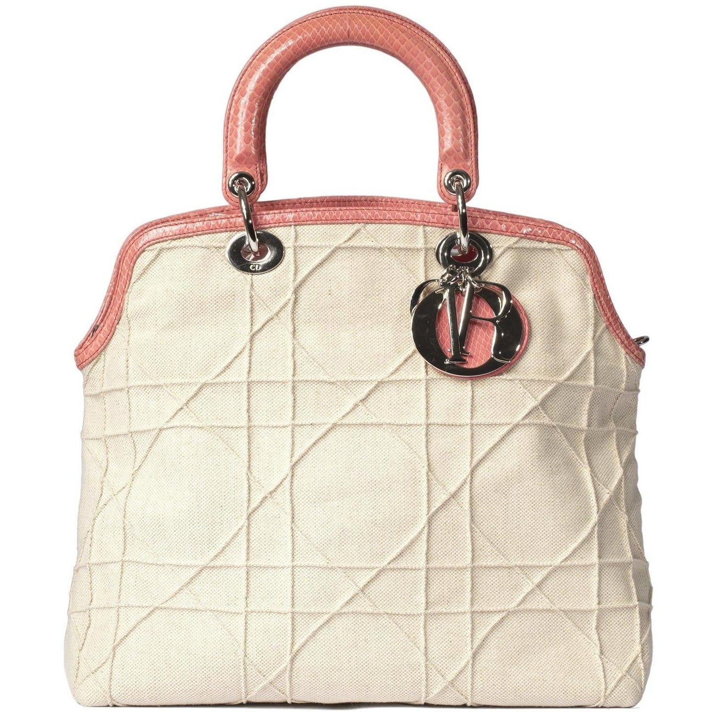 Dior Christian Limited Edition And Python Granville Bag Canvas Travel Bag