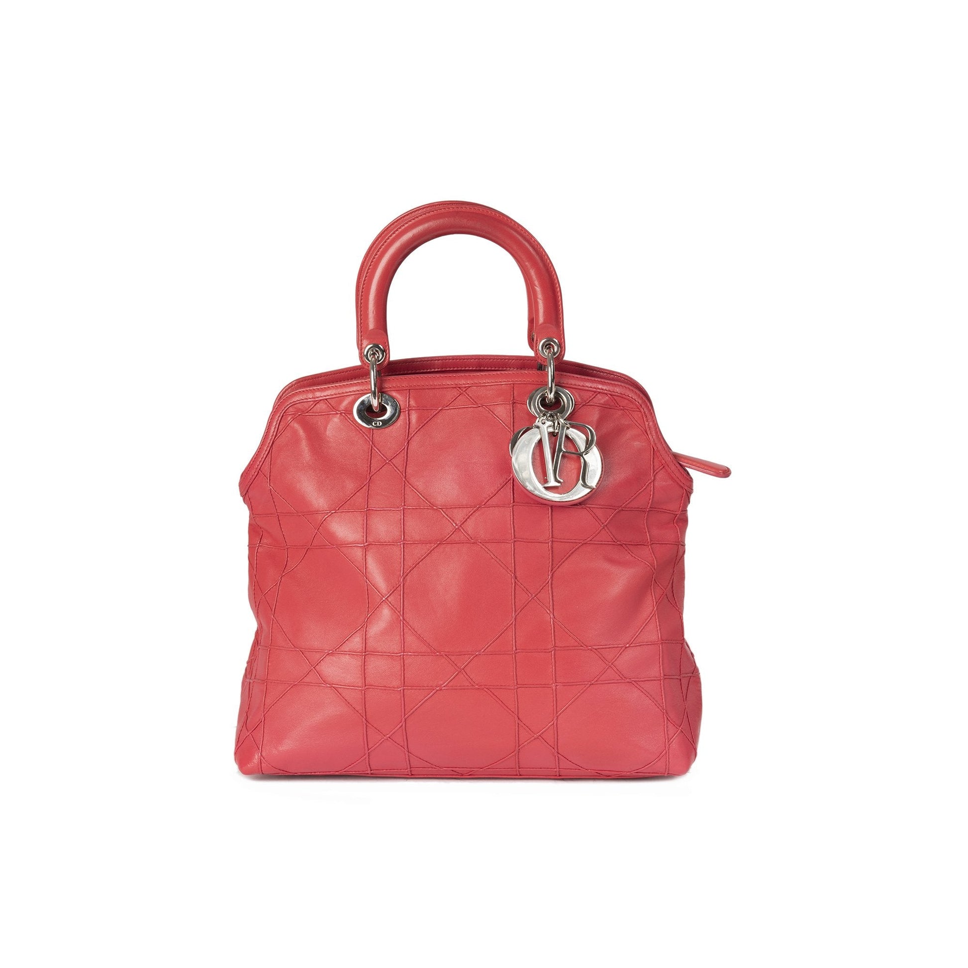 Dior Christian Cannage Granville Tote Handbag Medium Tote Bag