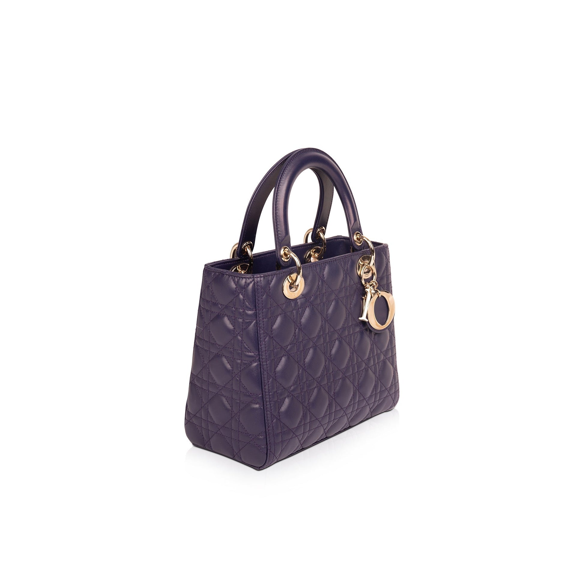 Dior Christian Cannage Lambskin Lady Bag Medium Travel Bag