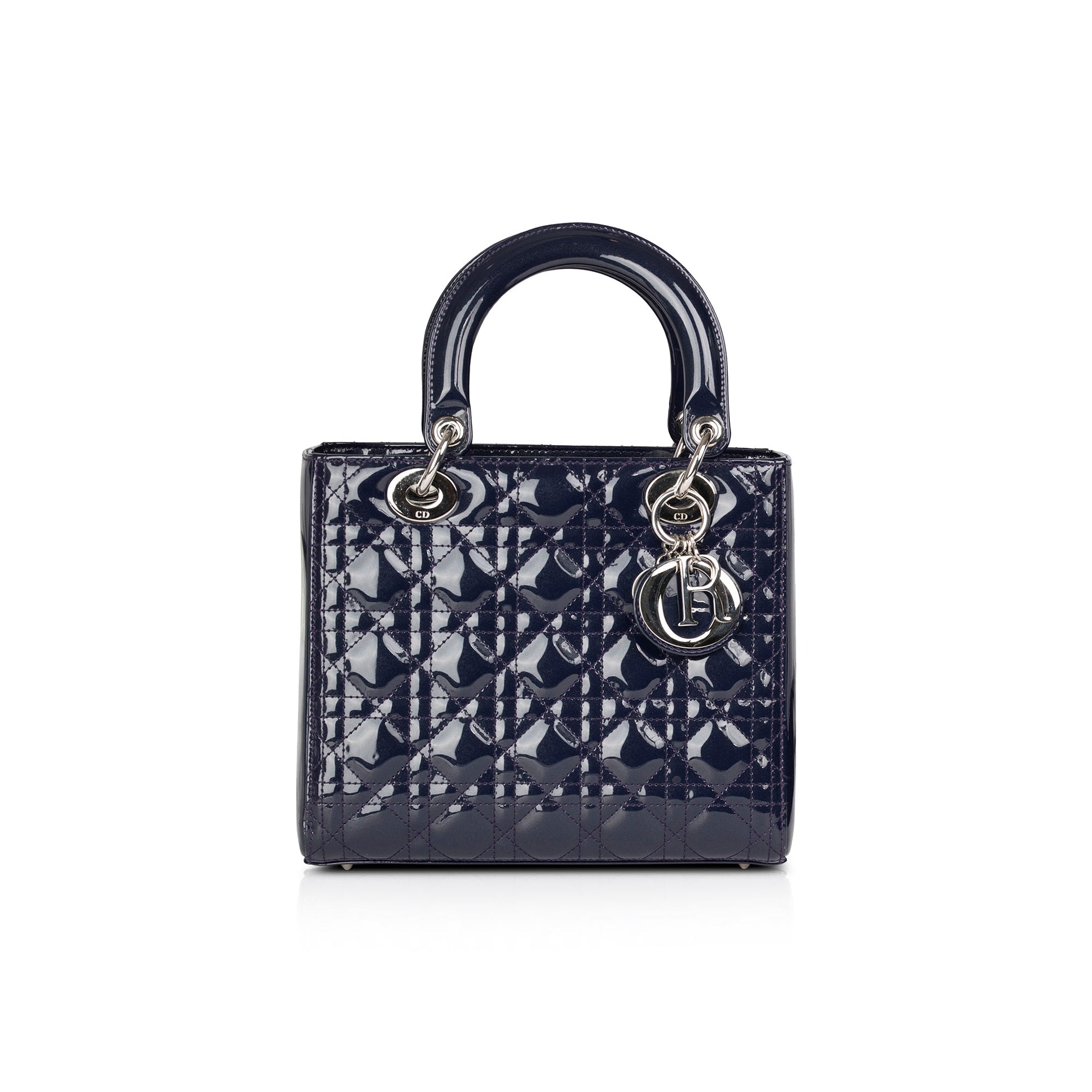 Dior Christian Patent Lady Bag Leather Medium Travel Bag Dior Bag