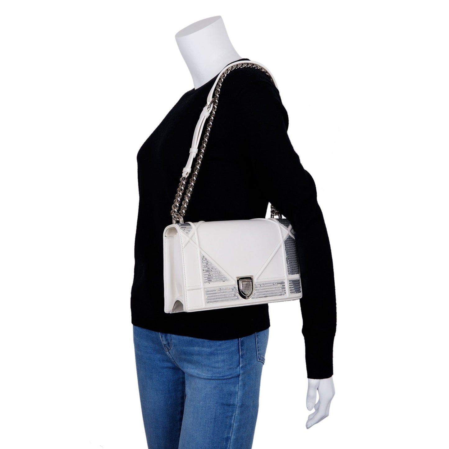 Dior Christian Sequin ama Shoulder Bag Medium
