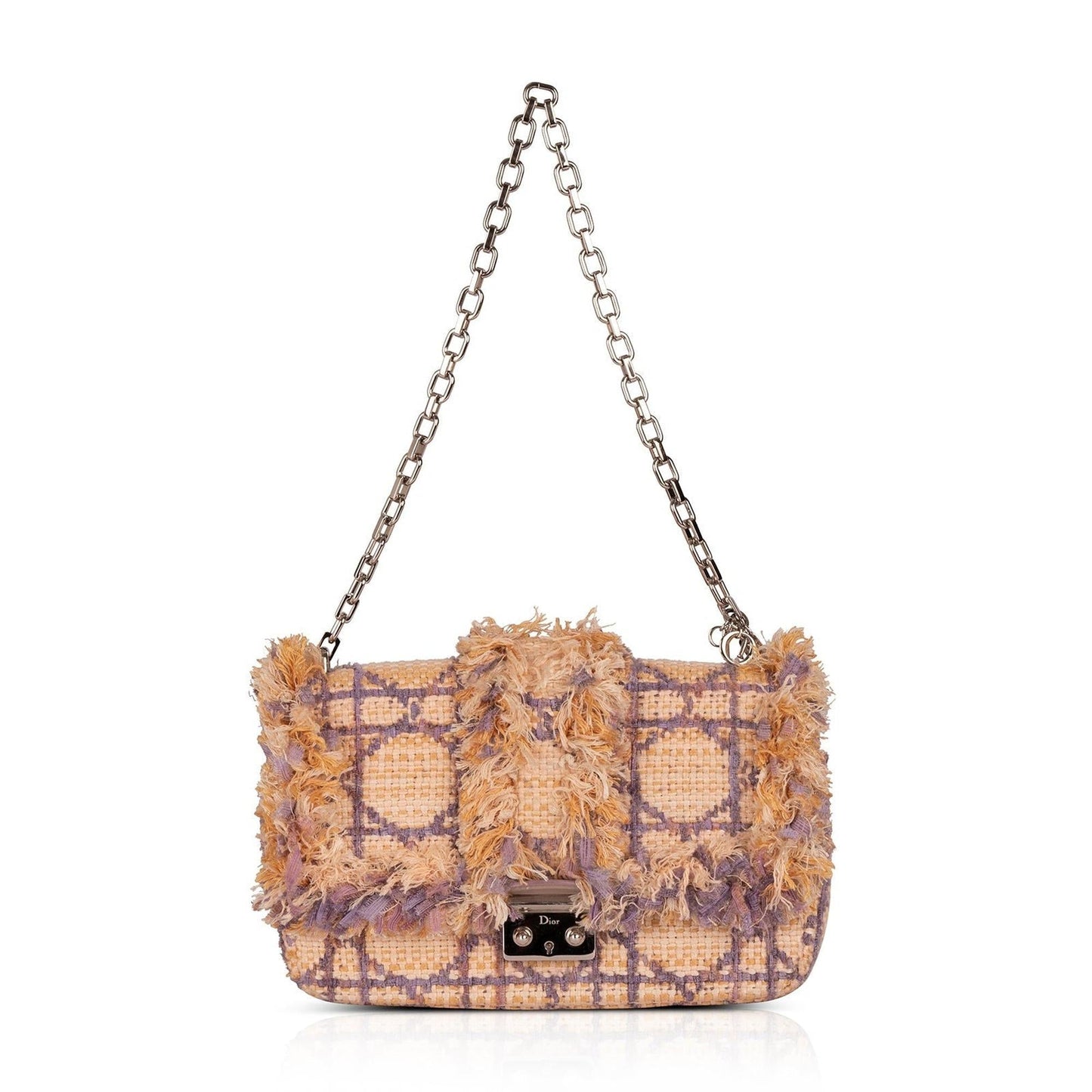 Dior Christian Tweed Miss Bag Medium Flap Travel Bag