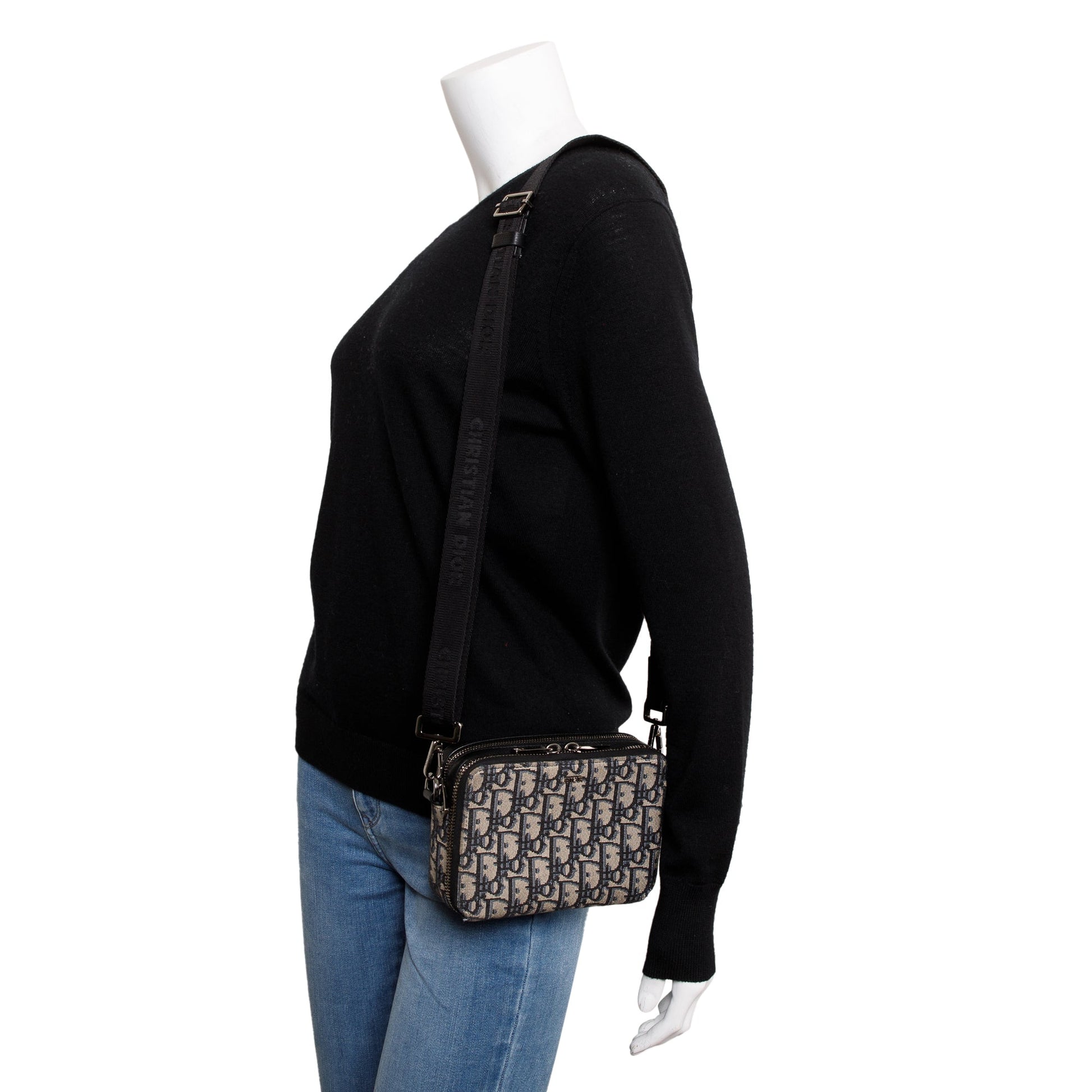 Dior Christian Men Oblique Crossbody Pouch Handbag Crossbody Bag