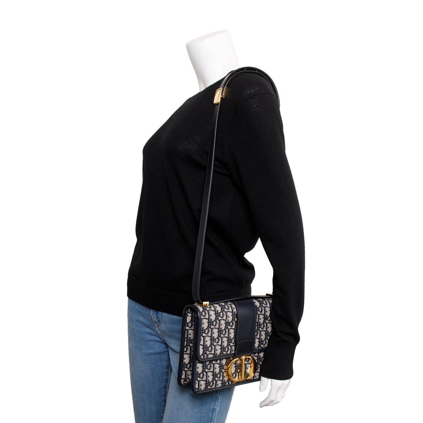 Dior Christian Navy Oblique Montaigne Bag Travel Bag