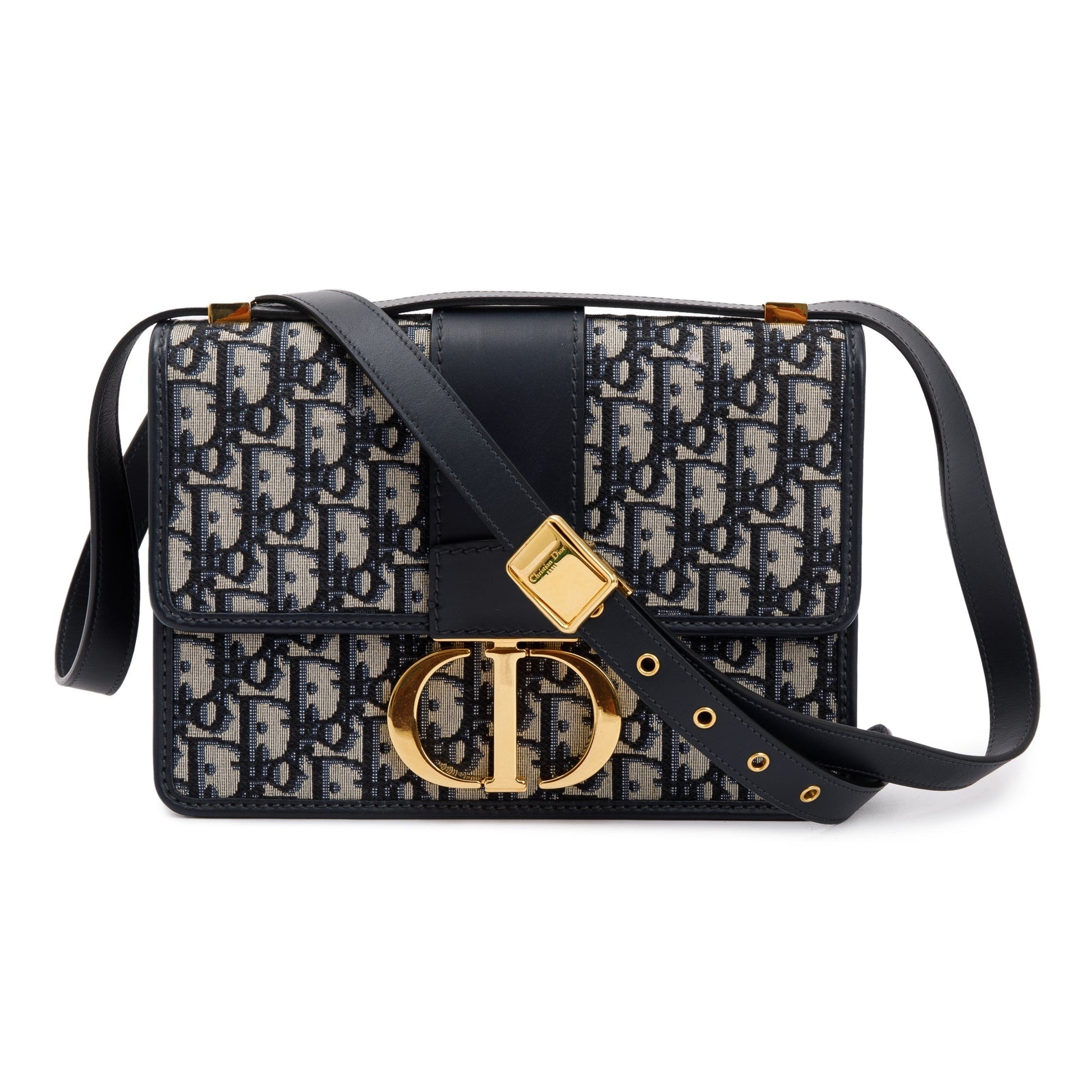Dior Christian Navy Oblique Montaigne Bag Travel Bag