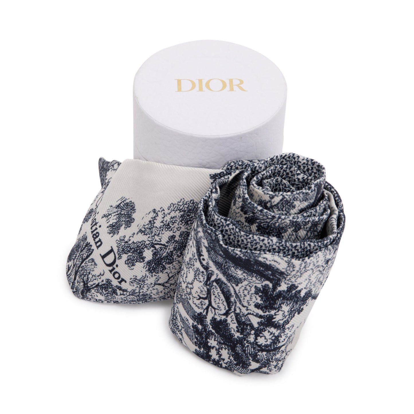 Dior Christian Navy Oblique Silk Twilly Handbag Logo Travel Bag